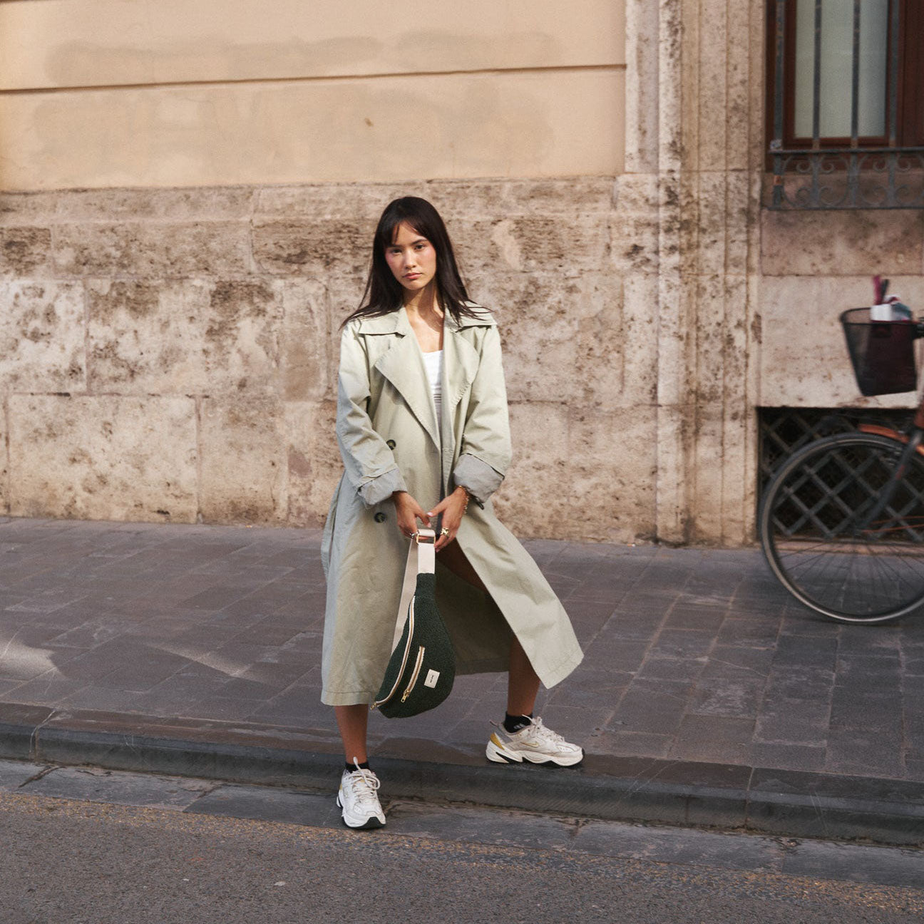 Kaia Bauchtasche - teddy grün