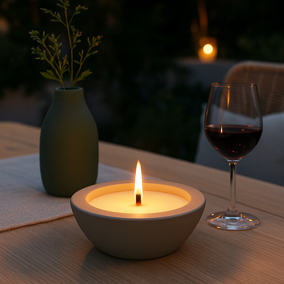 Outdoor Kerzentopf - grau