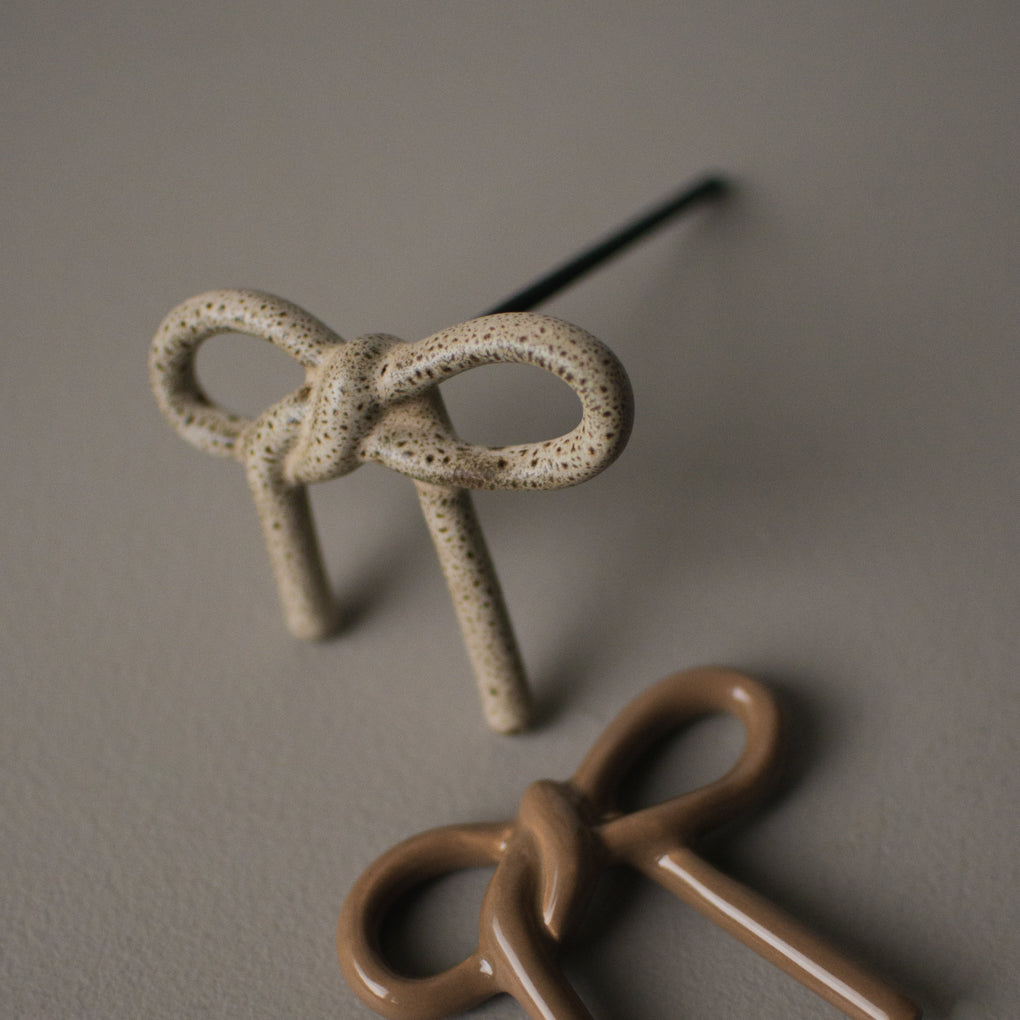 Blumendeko Bow - beige