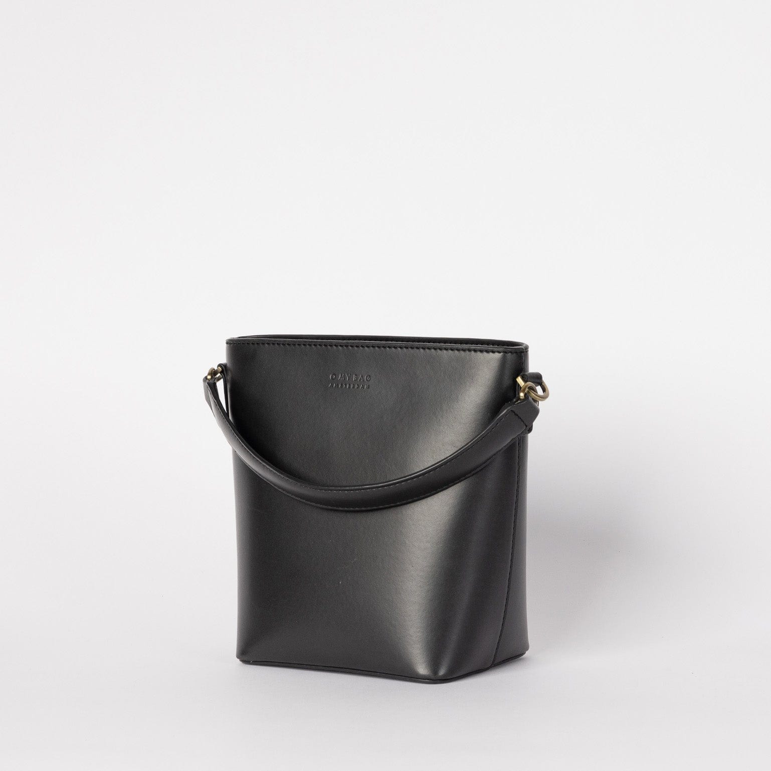 Bobbi Bucket Tasche Midi - Veganes Apfelleder Schwarz