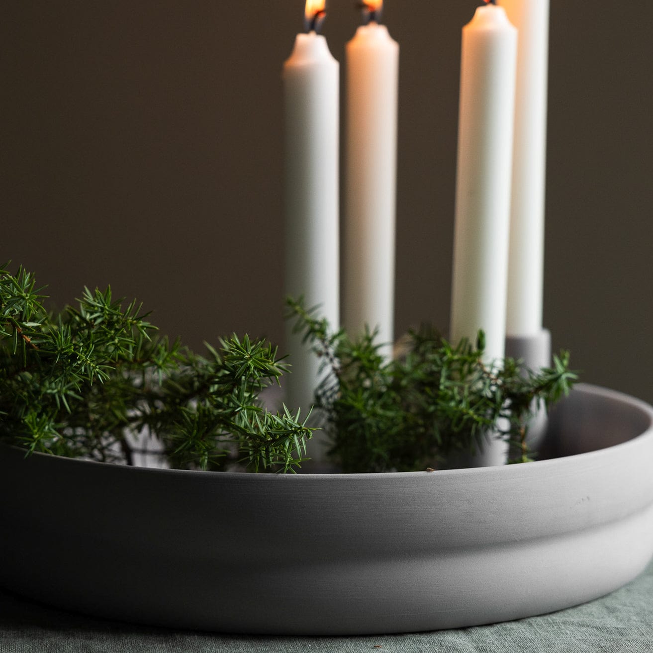 Kerzenhalter Bolmen - hellgrau