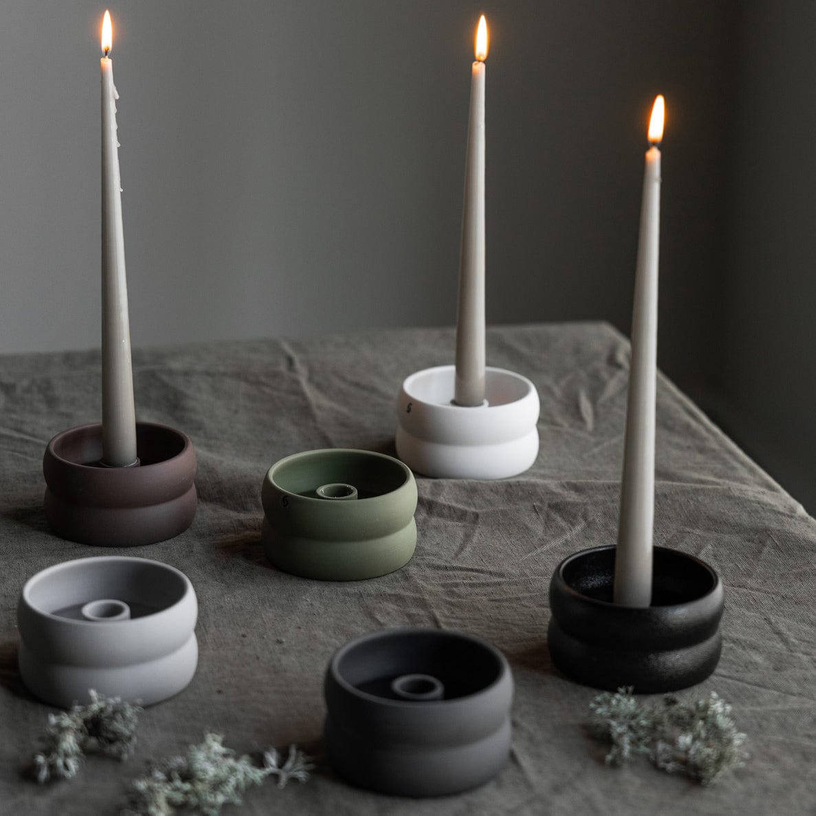 Bolmen mini Kerzenhalter - hellgrau