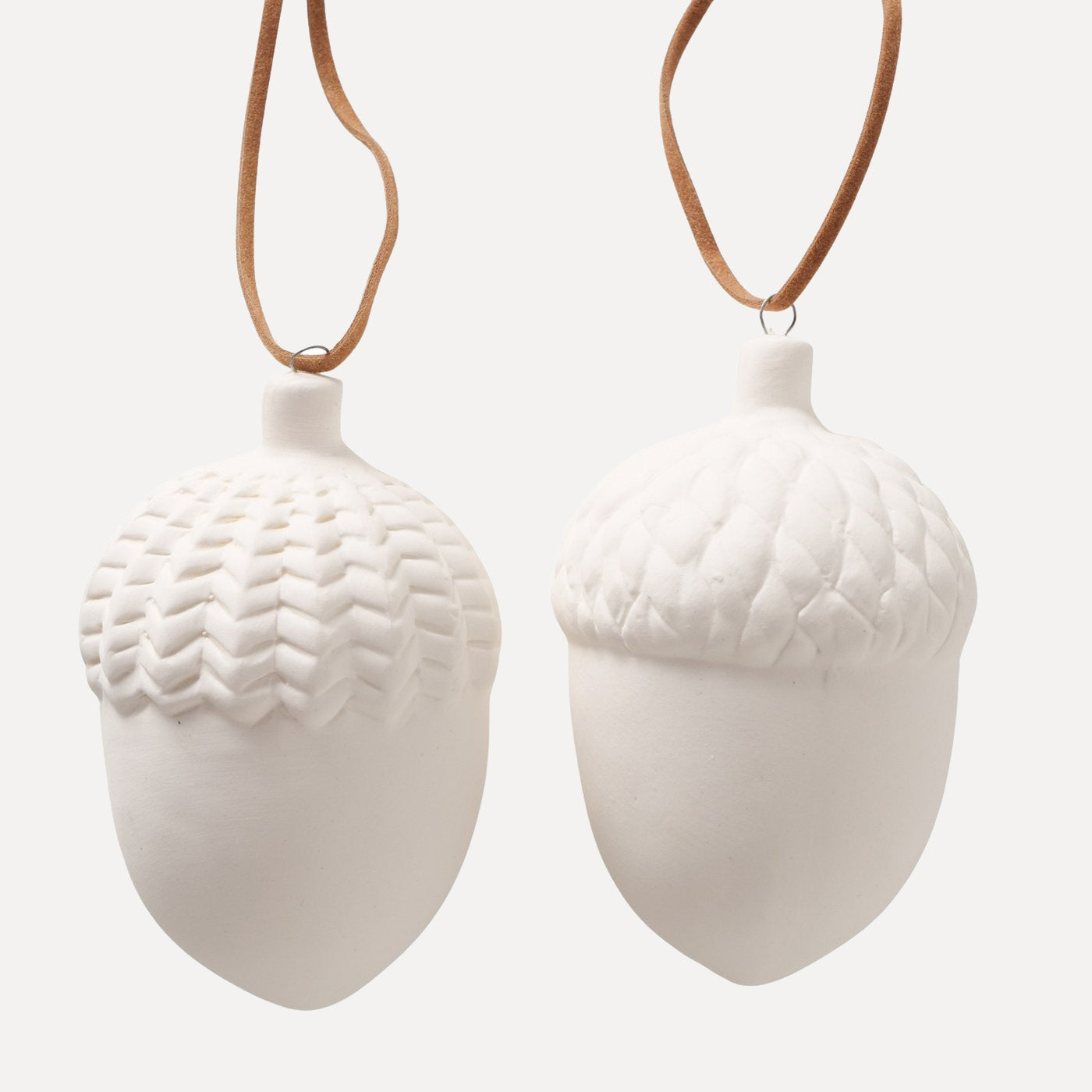 Dekoanhänger Eicheln 2er Set - weiß