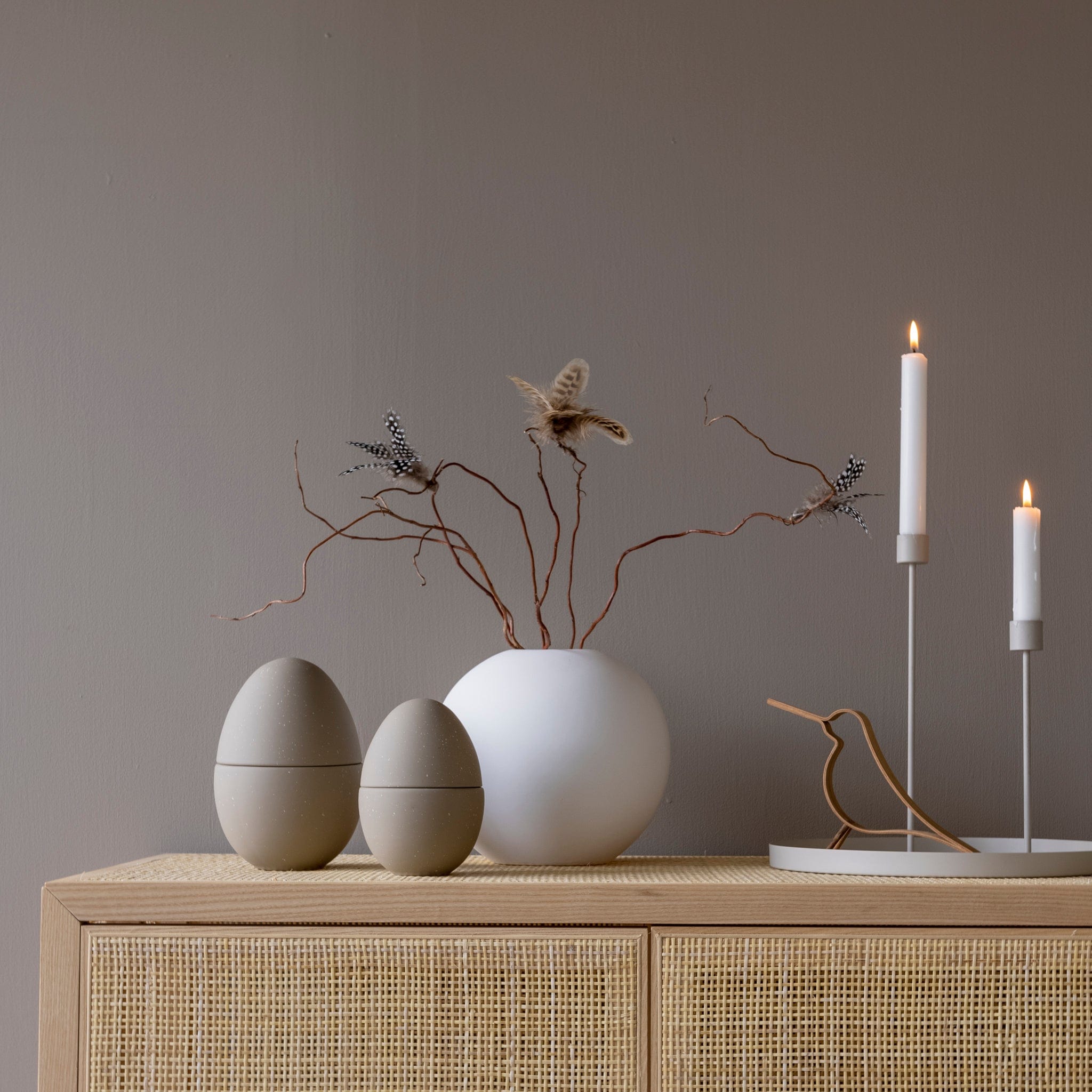 Bonbonniere Schale Ei - sand