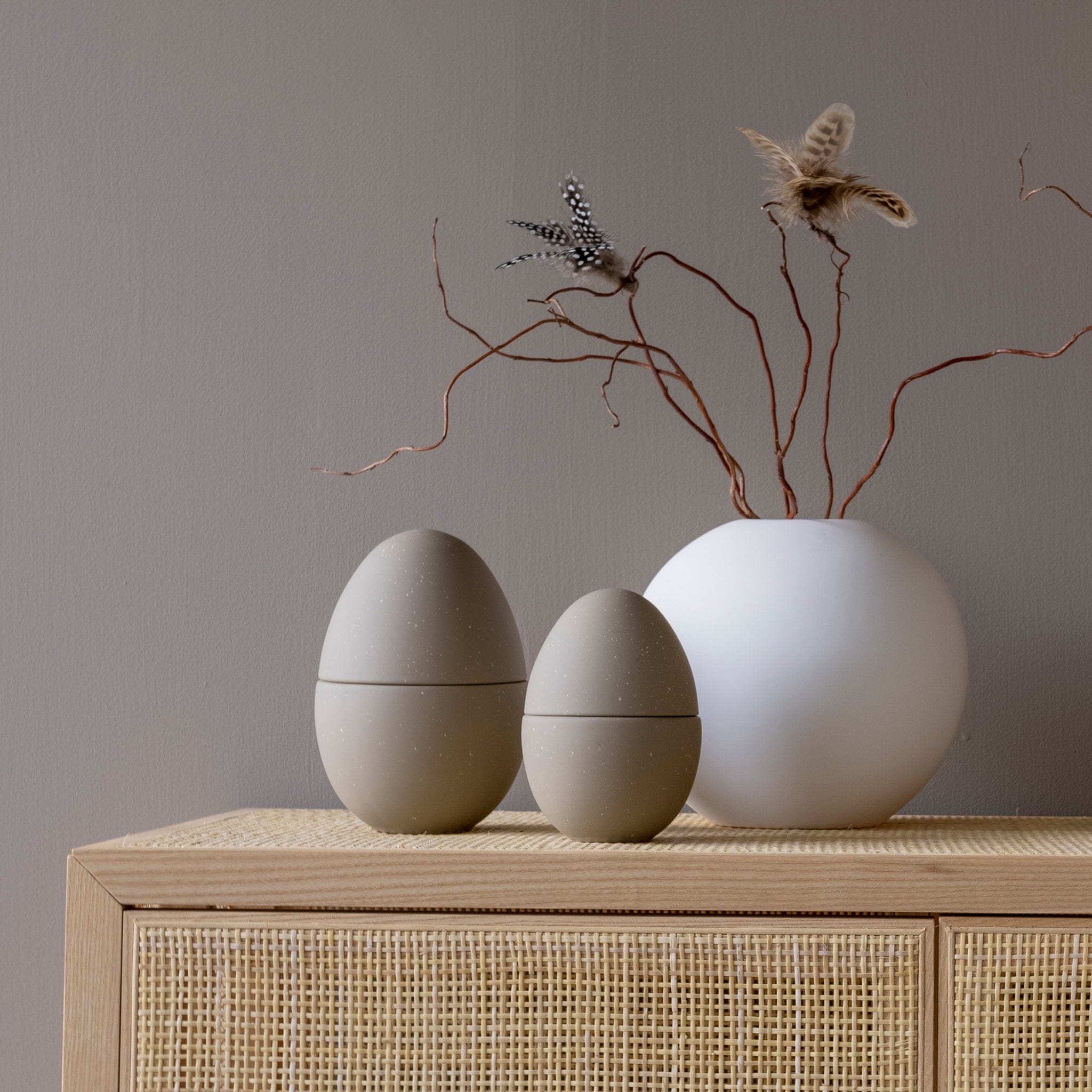 Bonbonniere Schale Ei - sand