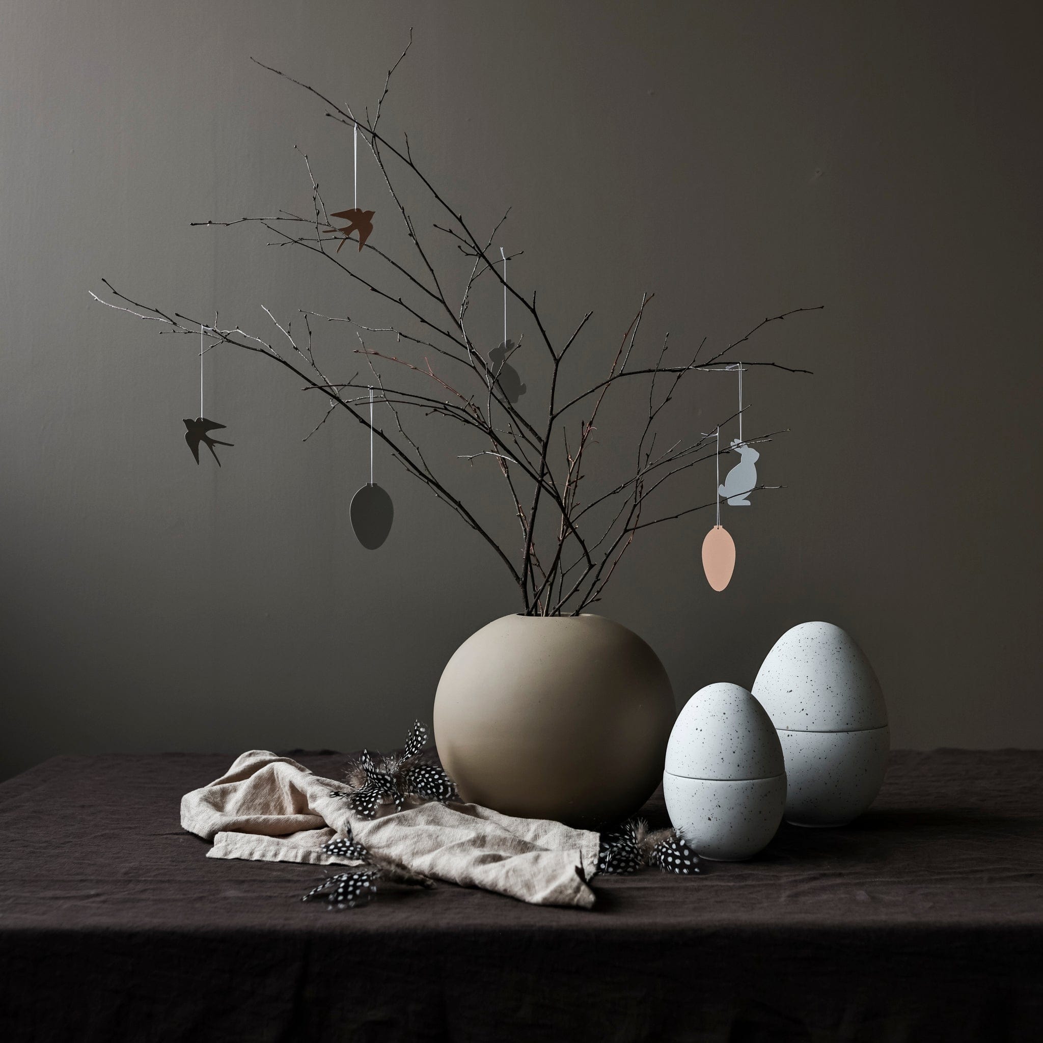 Bonbonniere Schale Ei - weiß