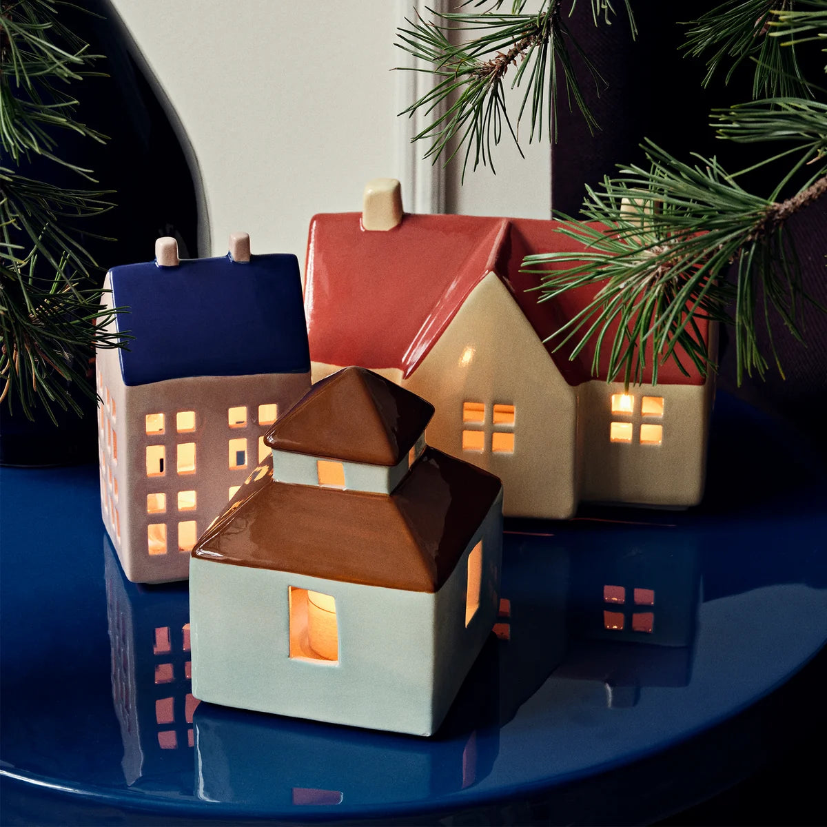 Lichthaus Bo Leuchtturm - Light Turquise/Caramel Brown