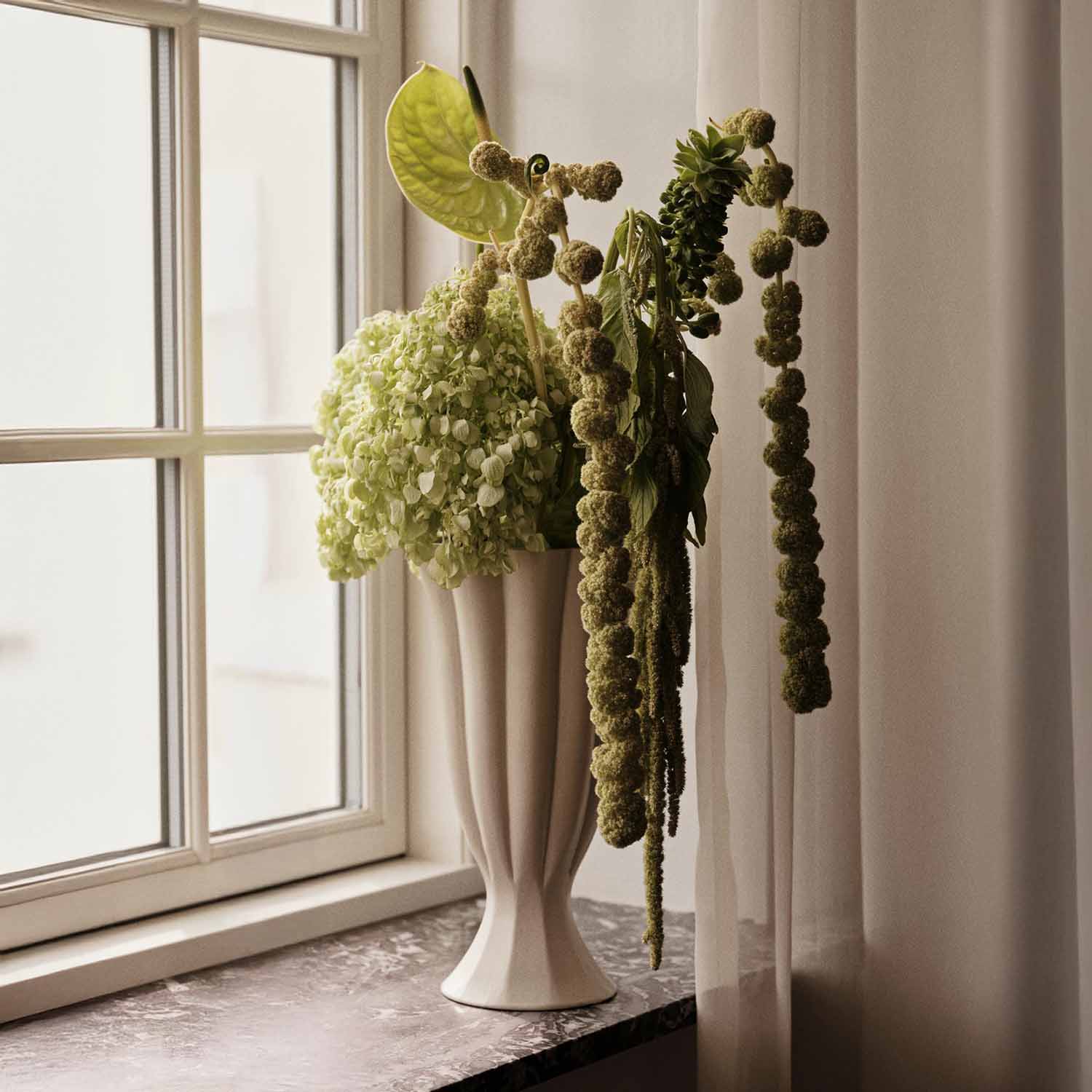 Vase Heli - cremeweiß