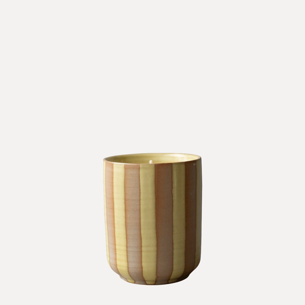 Duftkerze Burn - stripe yellow