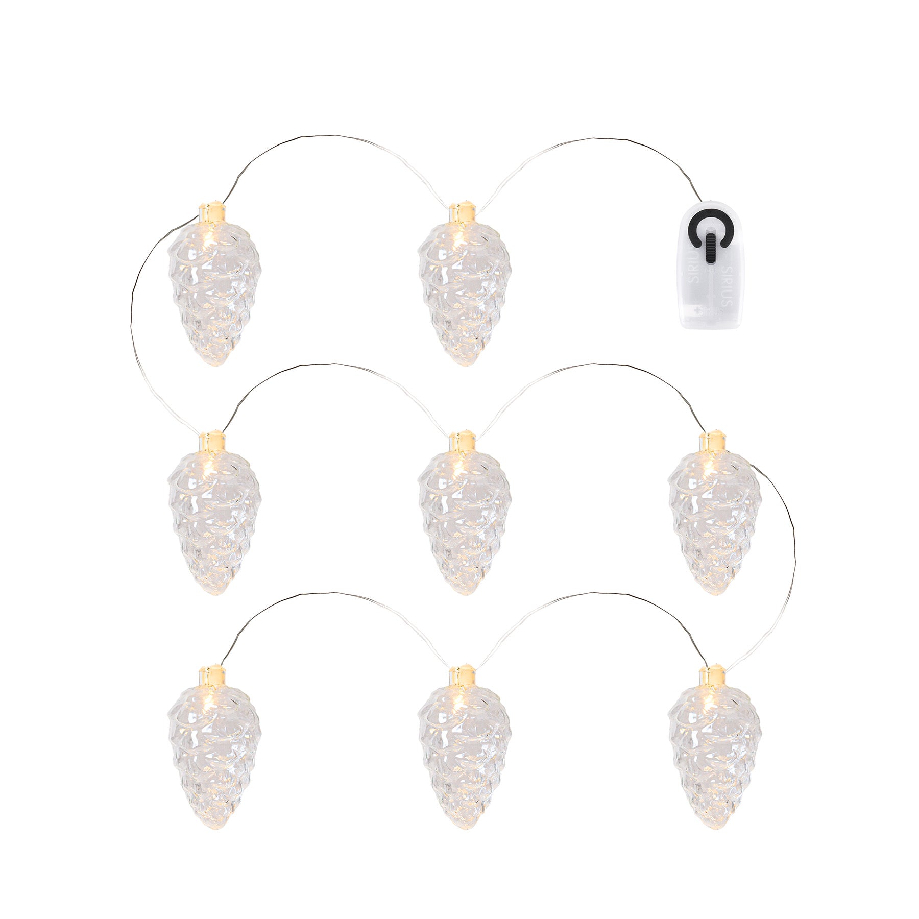 LED-Lichterkette Zapfen Celina - clear