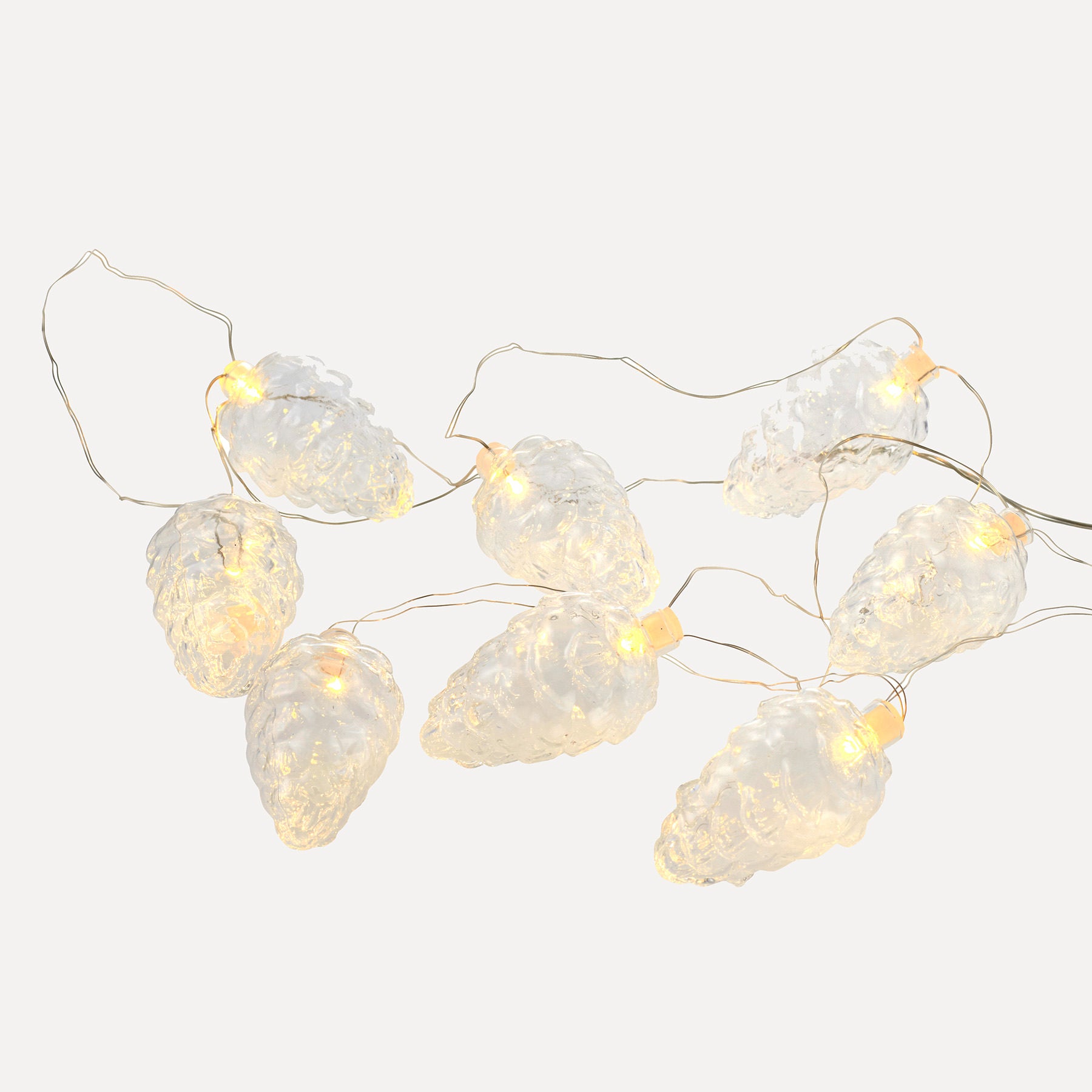 LED-Lichterkette Zapfen Celina - clear