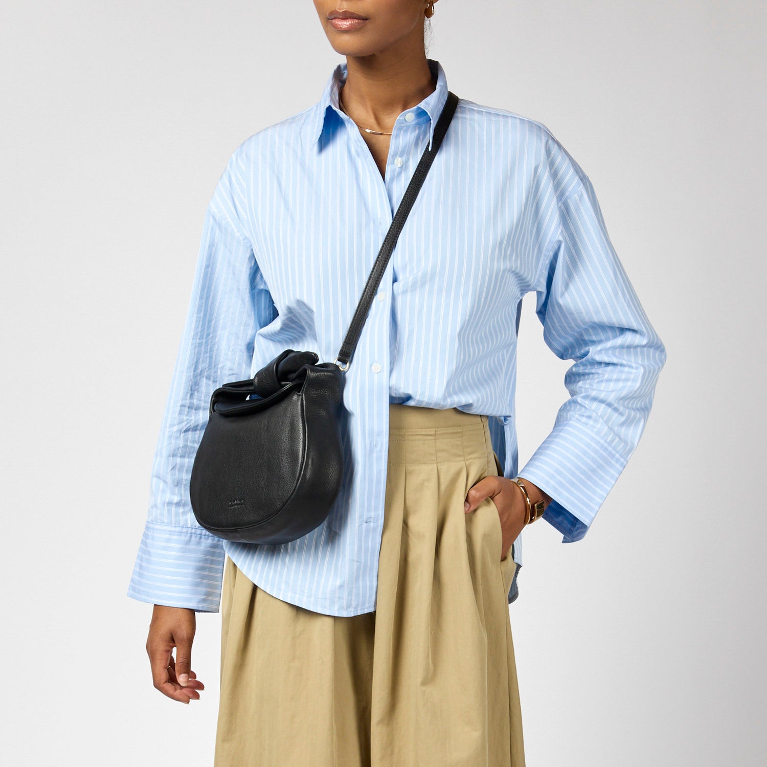 Coco Croissant Tasche - Leder Schwarz