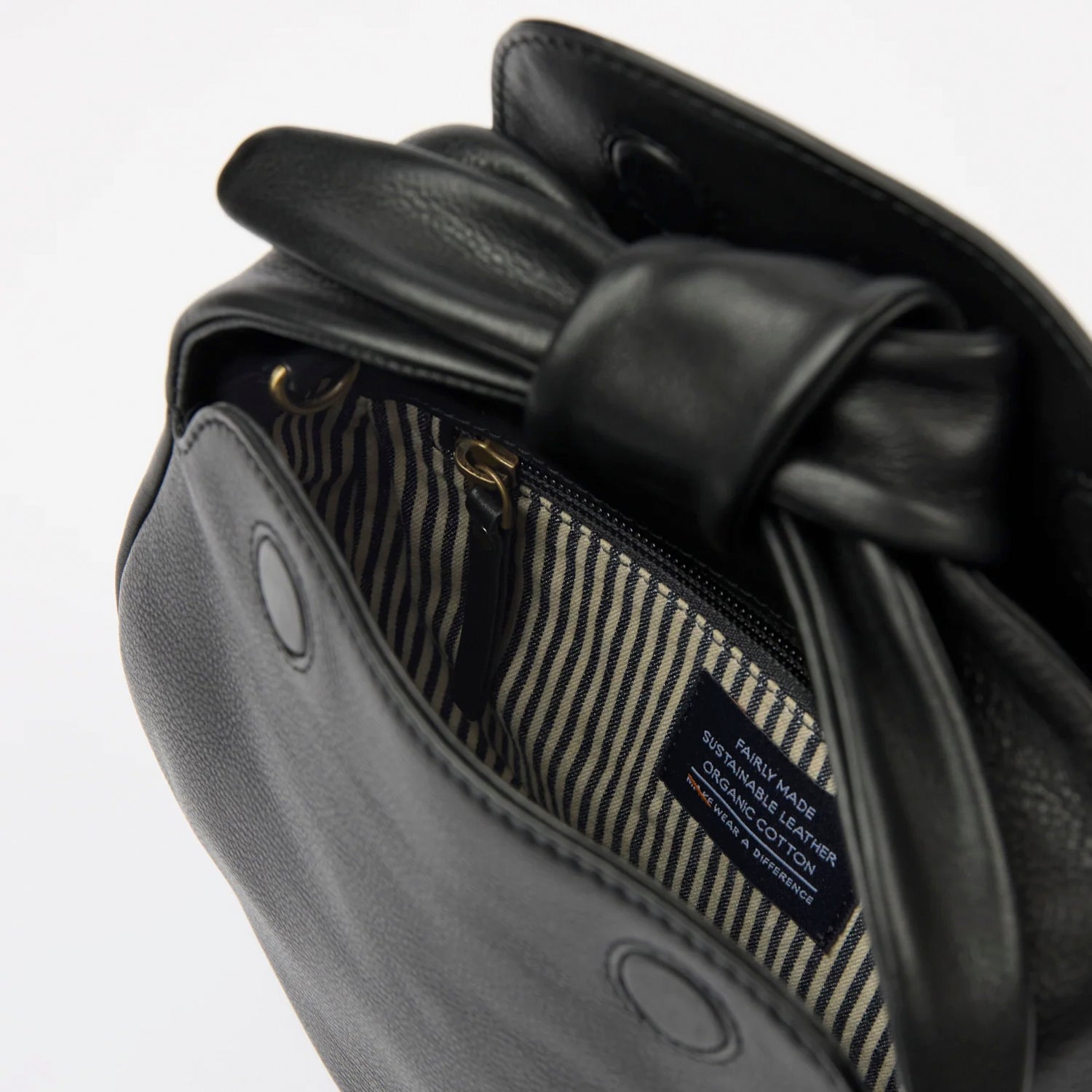 Coco Croissant Tasche - Leder Schwarz