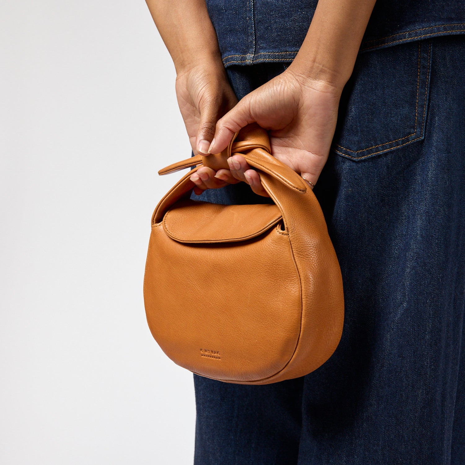 Coco Croissant Tasche - Leder Cognac