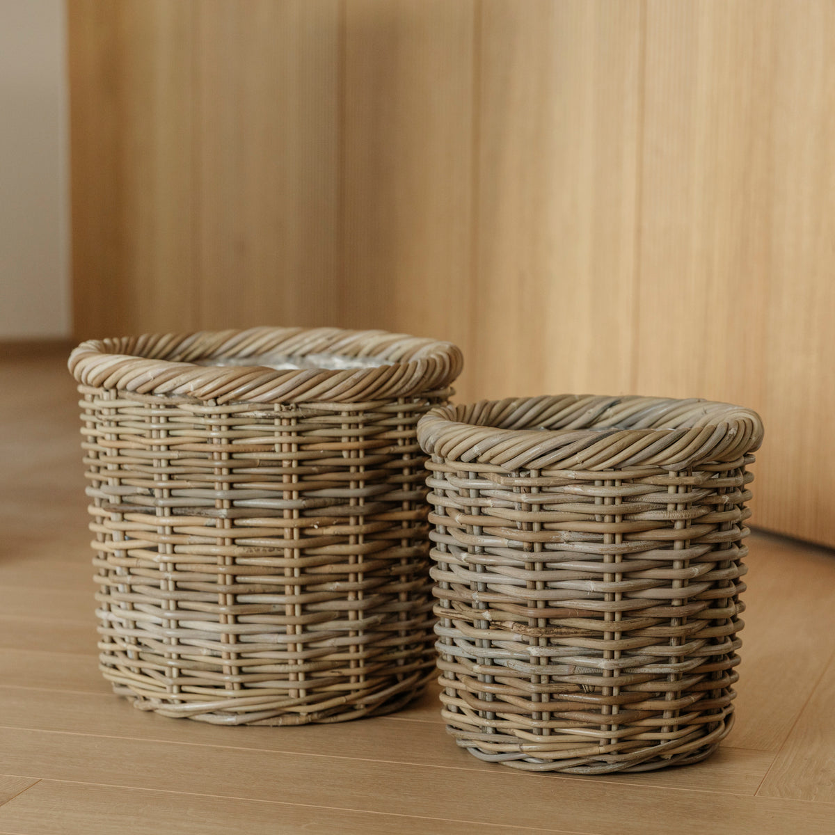 Rattan Pflanzkorb Cubu - rund