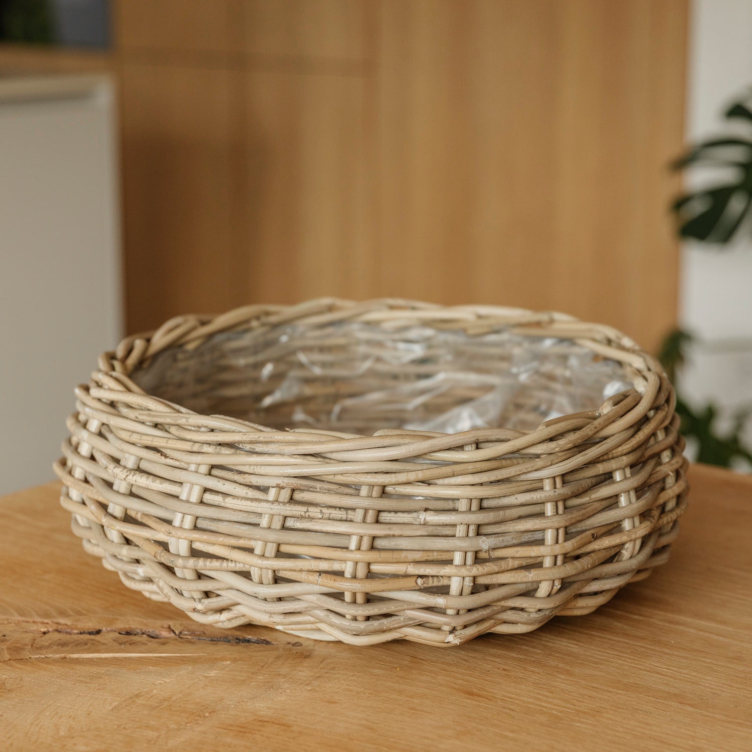 Rattan Pflanzschale Cubu - rund