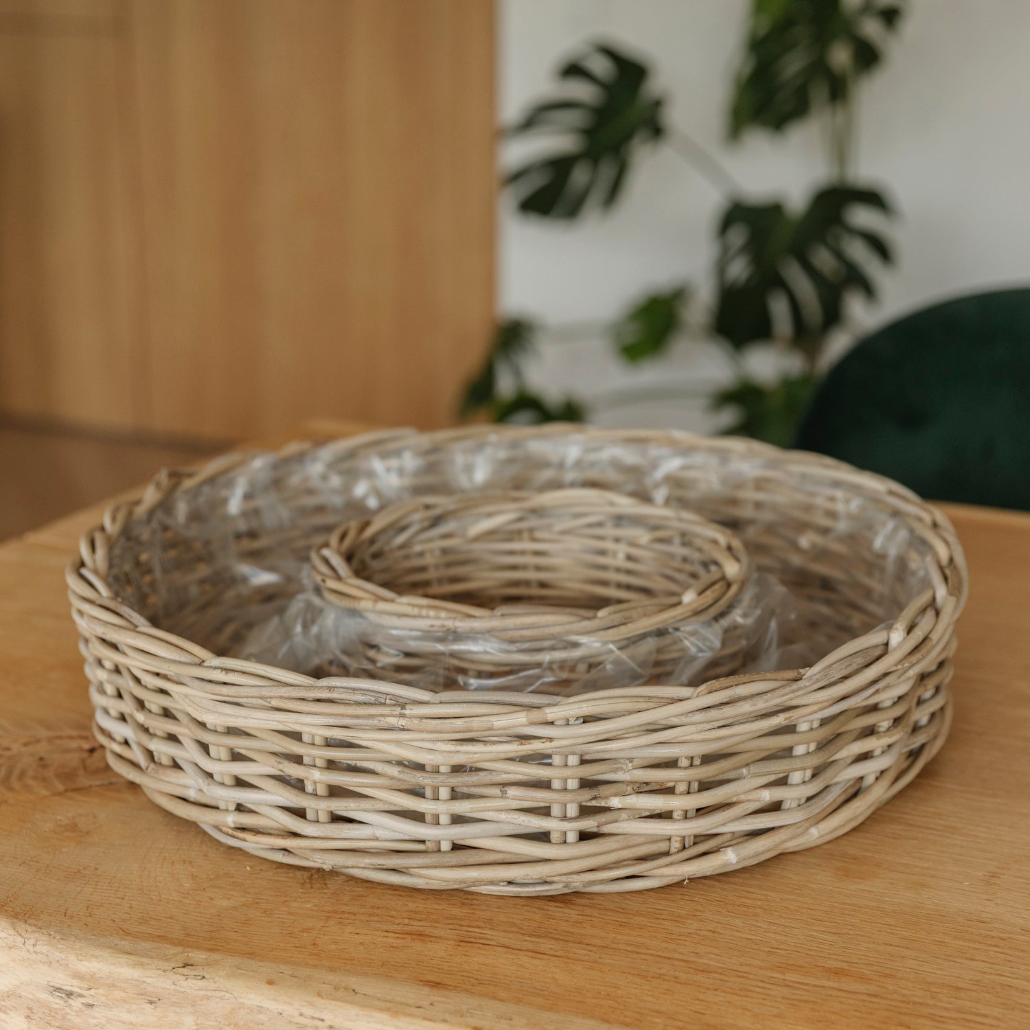Rattan Pflanzring Cubu - rund