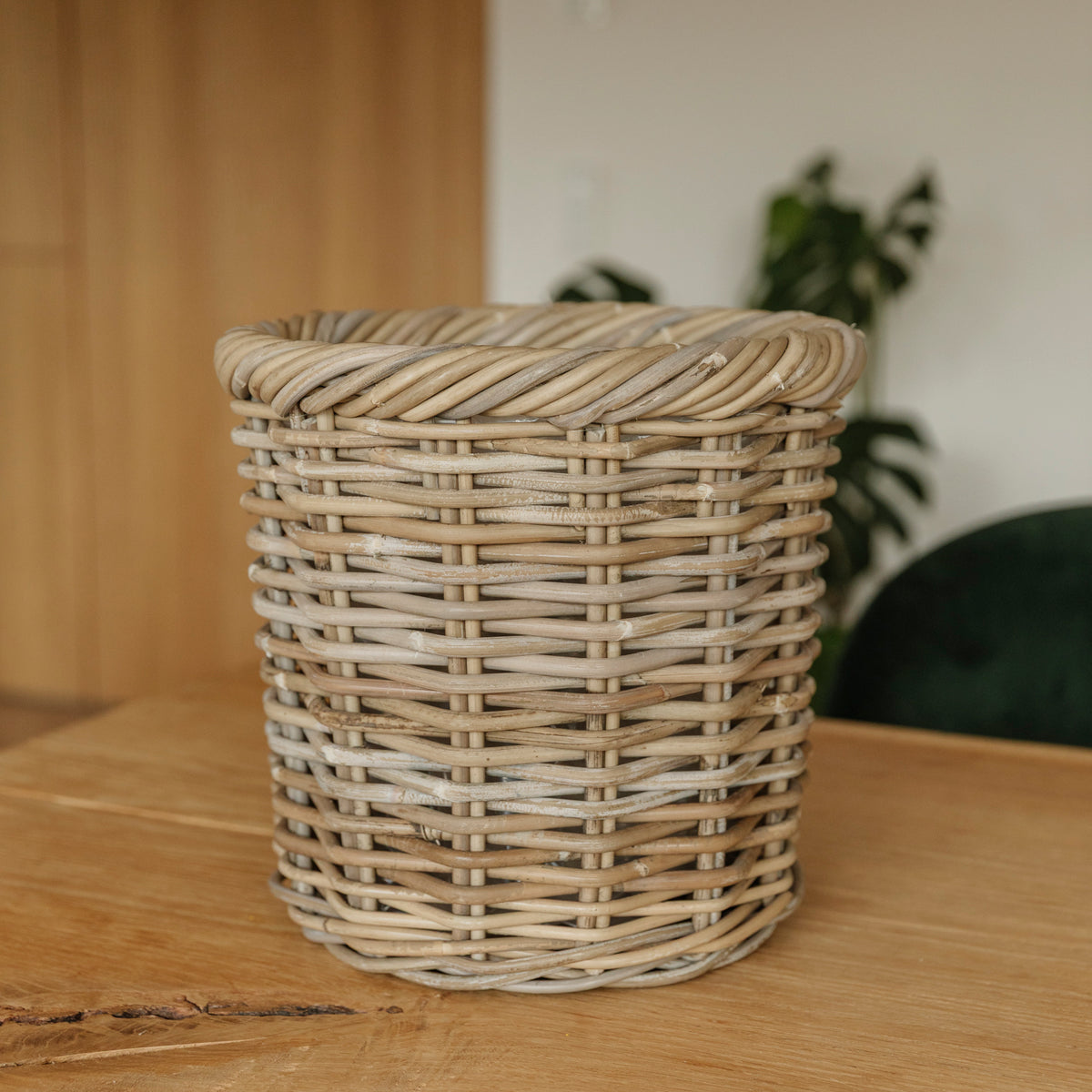 Rattan Pflanzkorb Cubu - rund