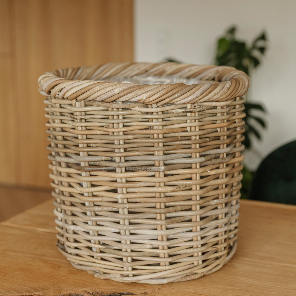 Rattan Pflanzkorb Cubu - rund