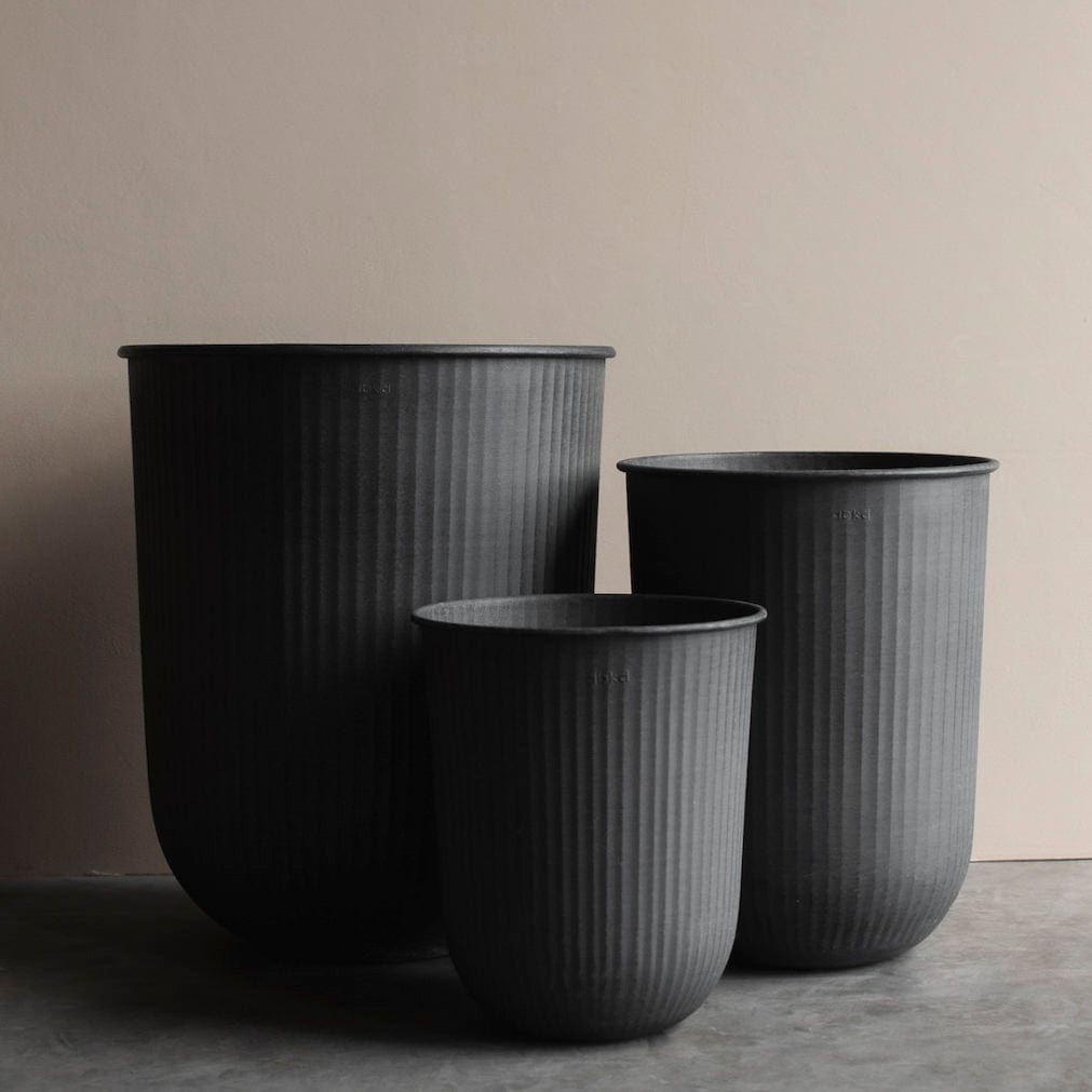 Pflanztopf Out Stripe - schwarz