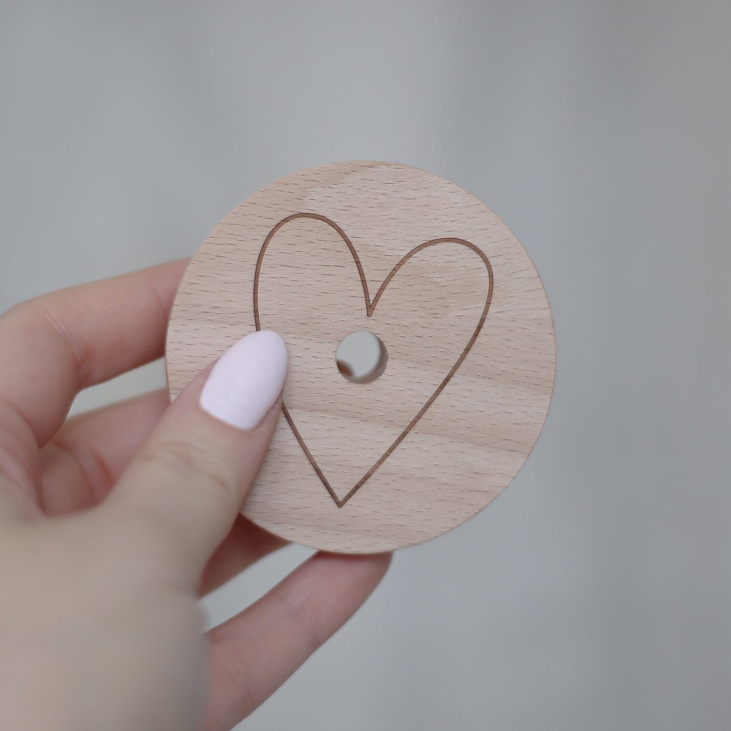 Holzdeckel Herz für Hohe Trinkgläser