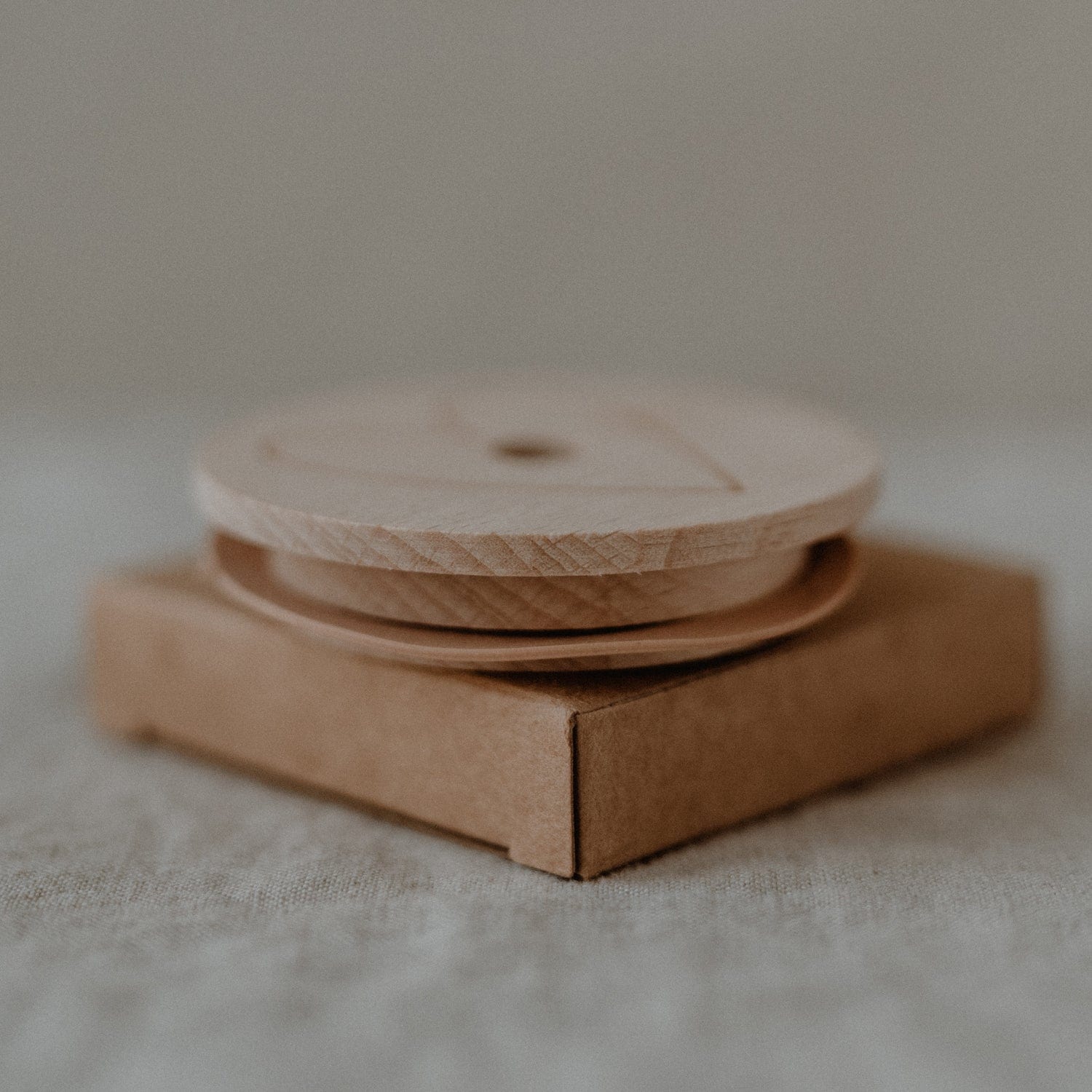 Holzdeckel Herz für Hohe Trinkgläser