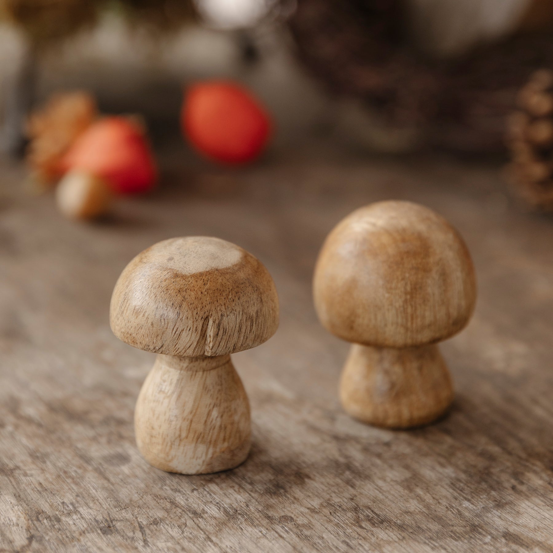 Pilz Depali aus Holz - 2er Set