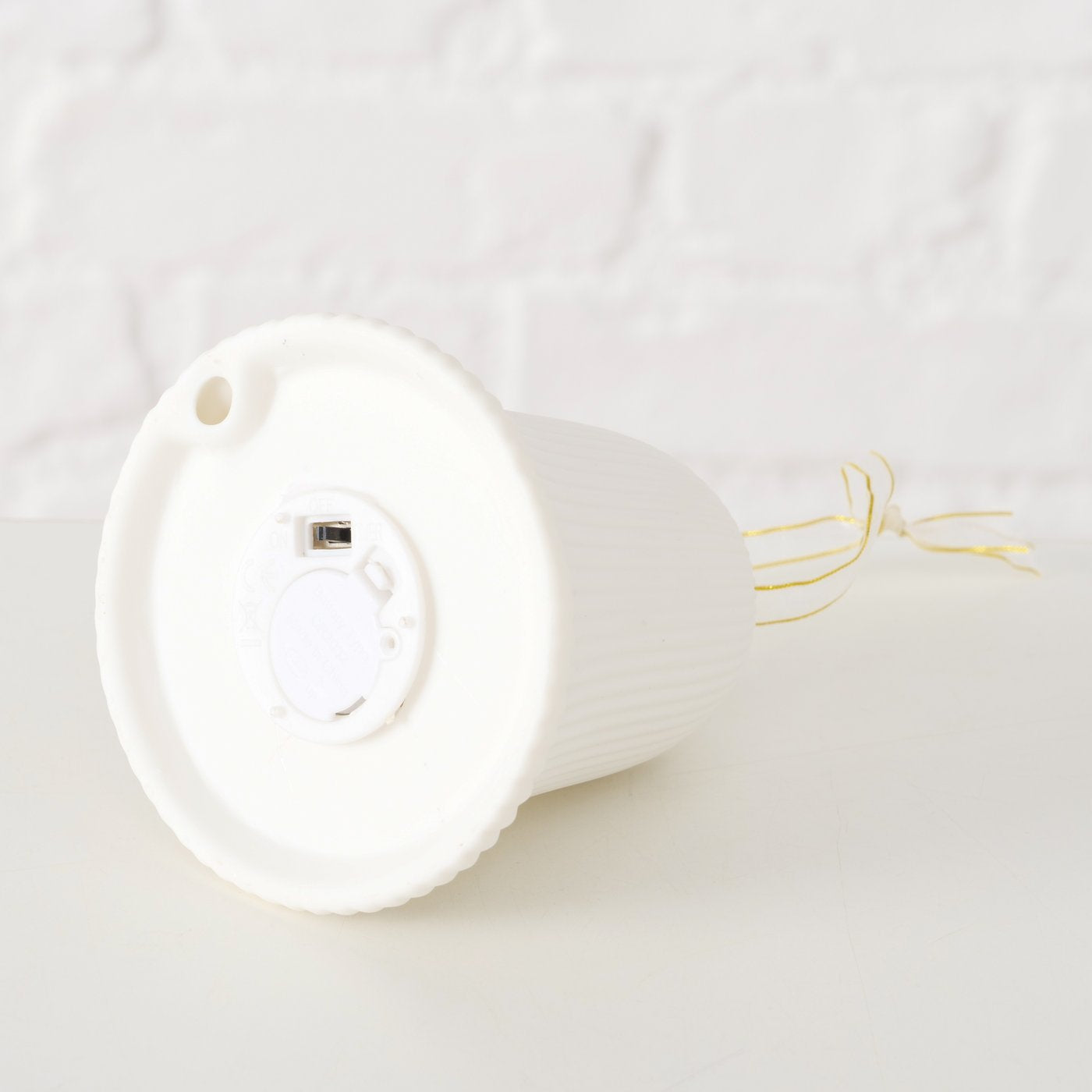 Dekoanhänger Glocke mit LED - weiß