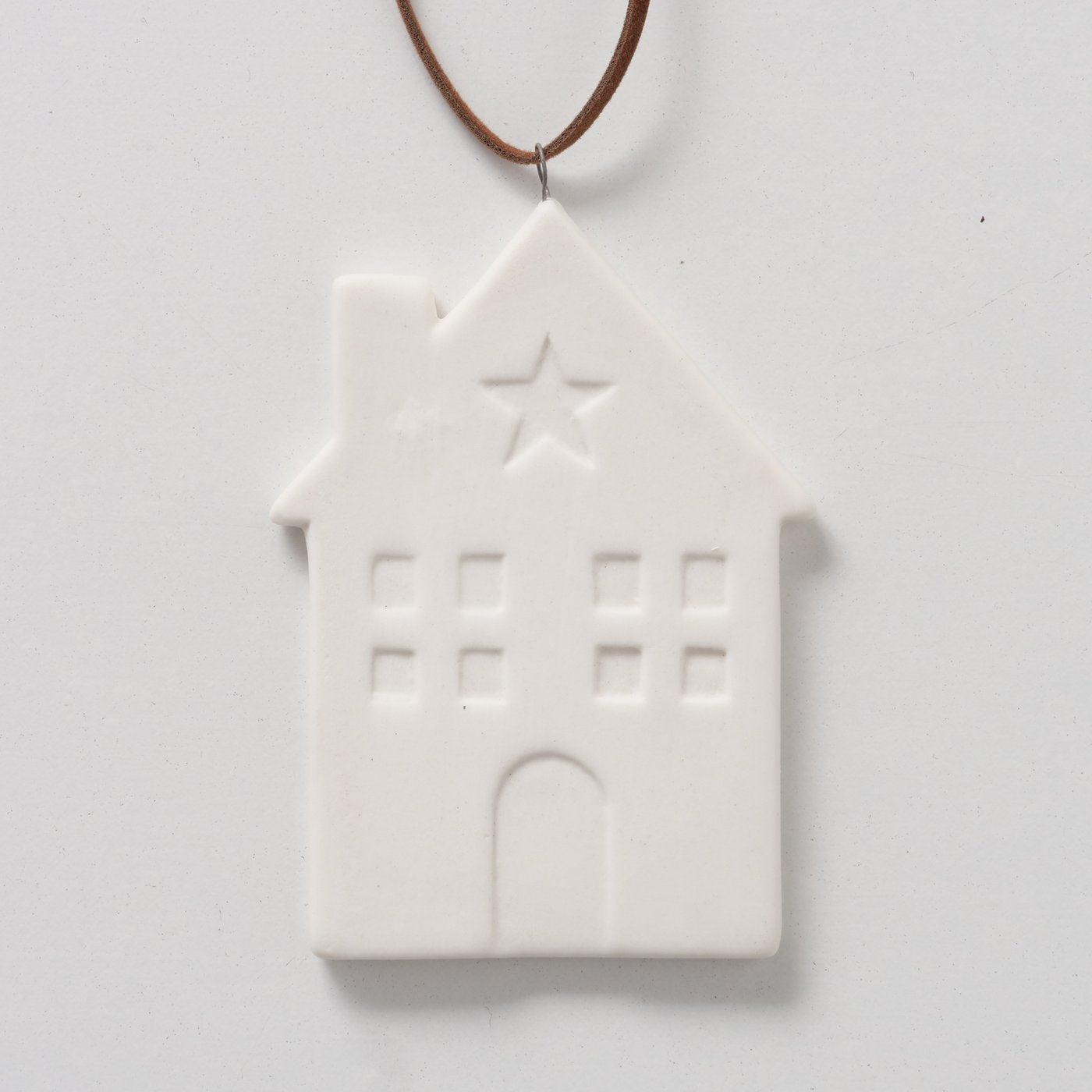 Dekoanhänger 2er Set Häuschen - weiß