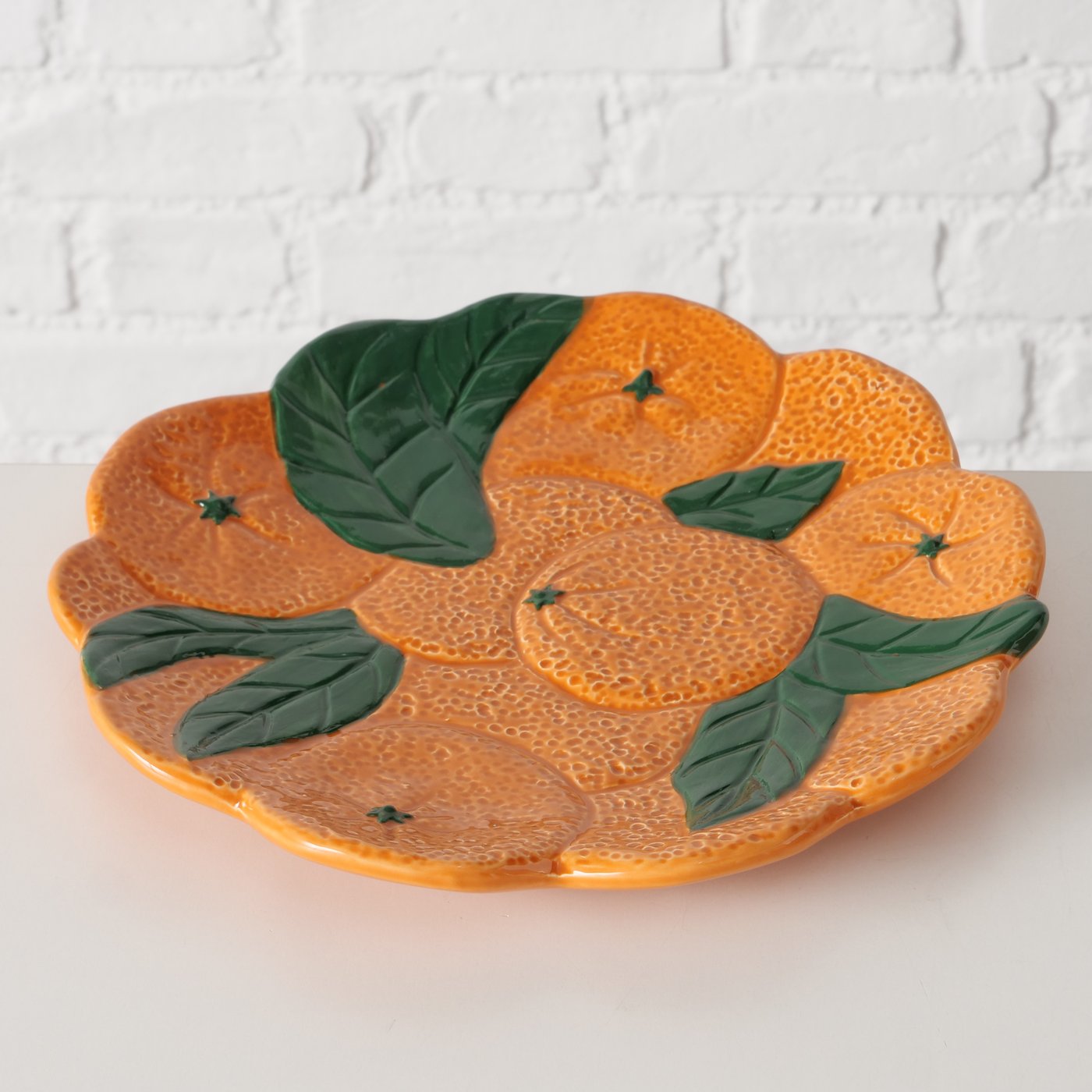 Flache Schale Orange