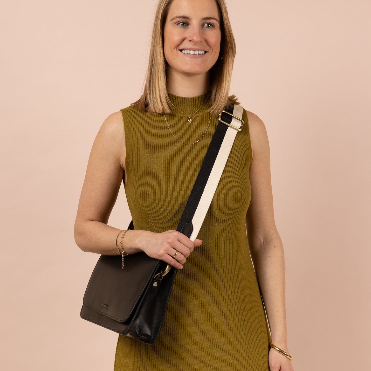 Taschengurt Stripe - Schwarz Weiß