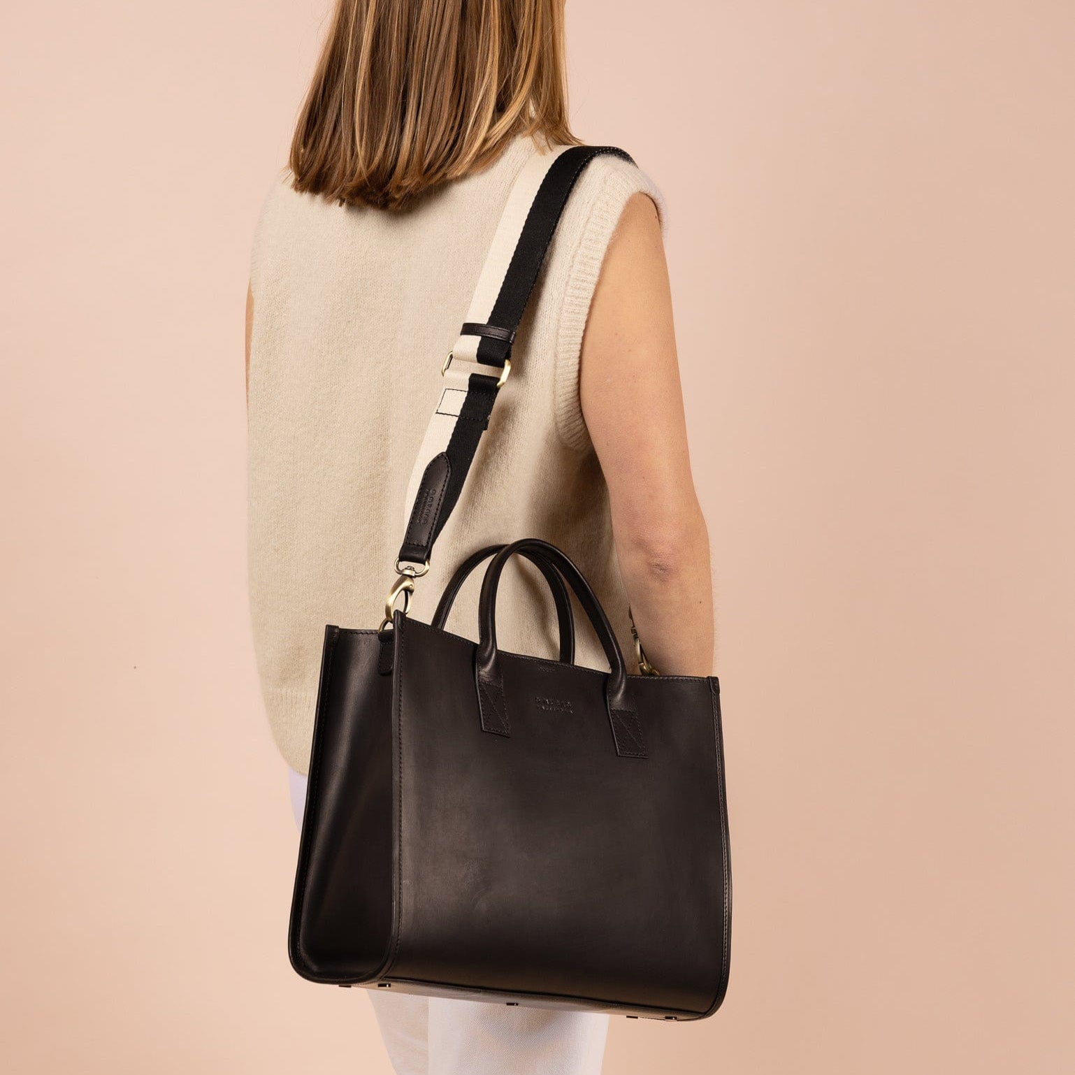 Taschengurt Stripe - Schwarz Weiß