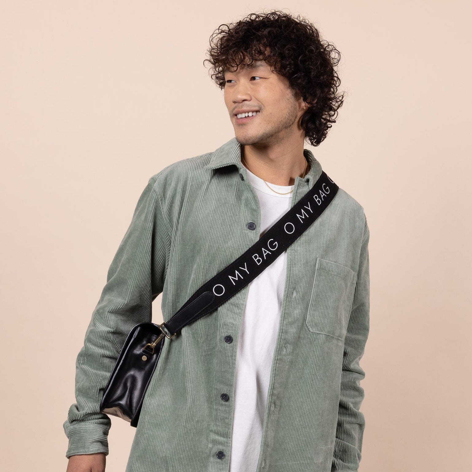 Taschengurt Canvas Logo - Schwarz