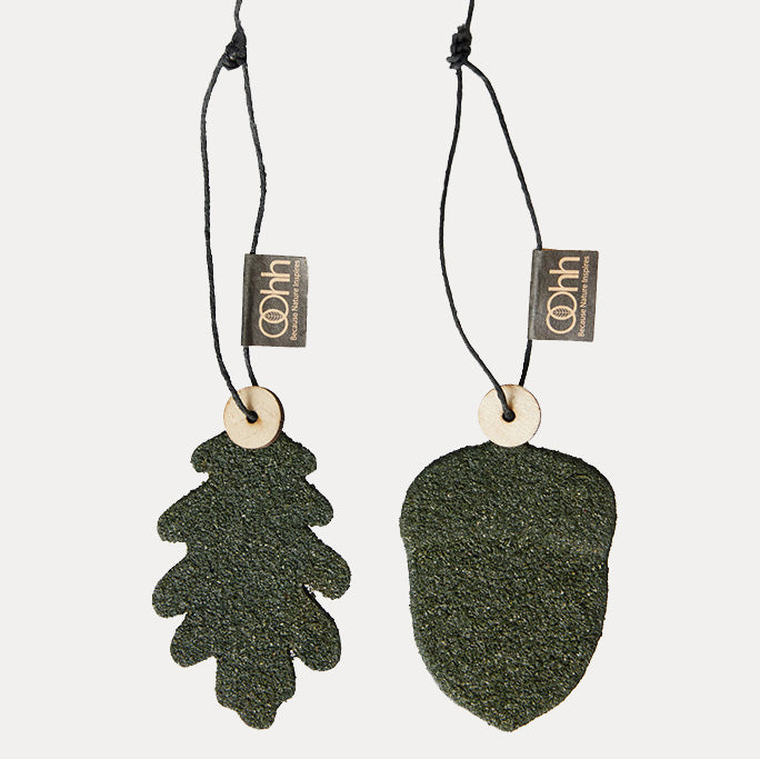 Dekoanhänger Eichel 2er - olive