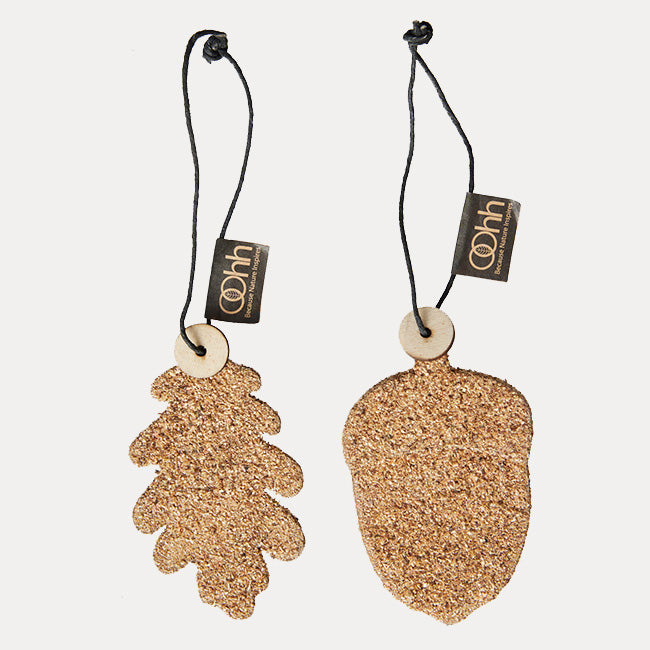 Dekoanhänger Eichel 2er - braun