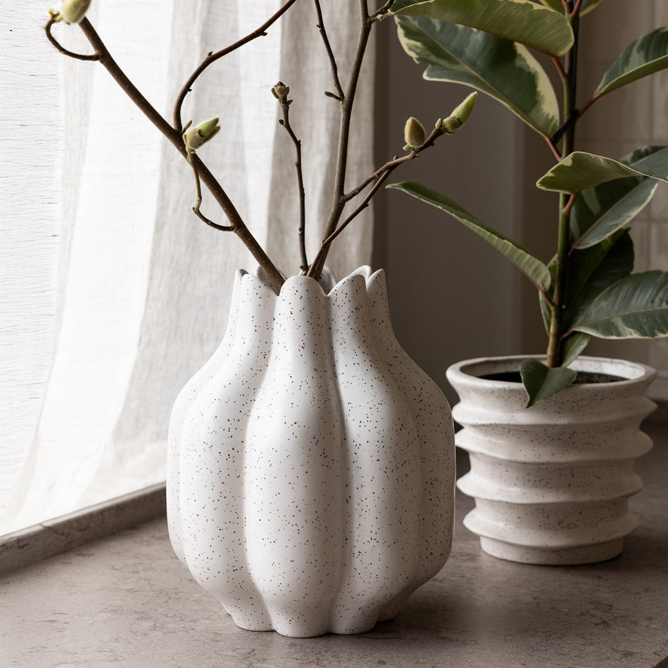 Vase Ekebo - vanilla