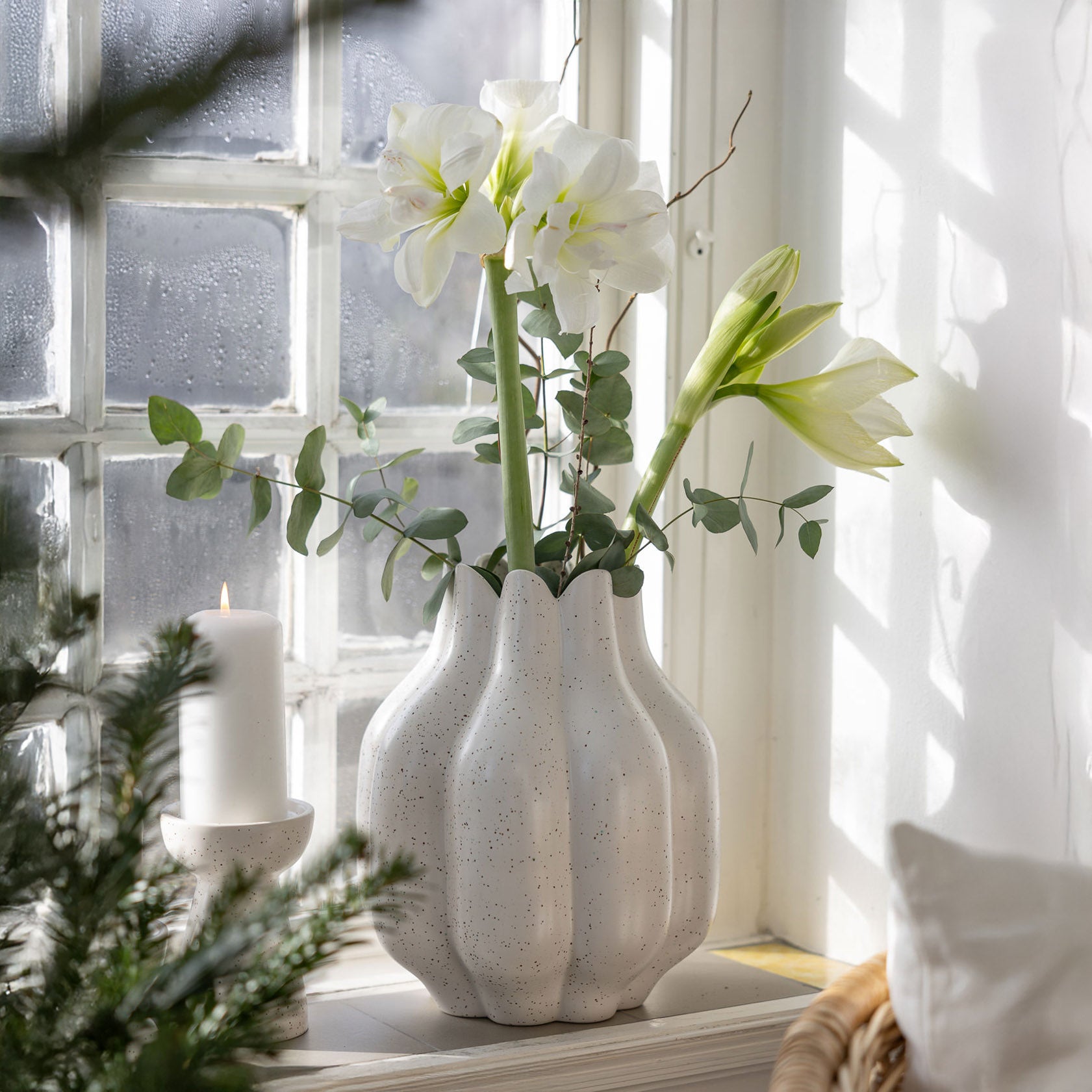 Vase Ekebo - vanilla