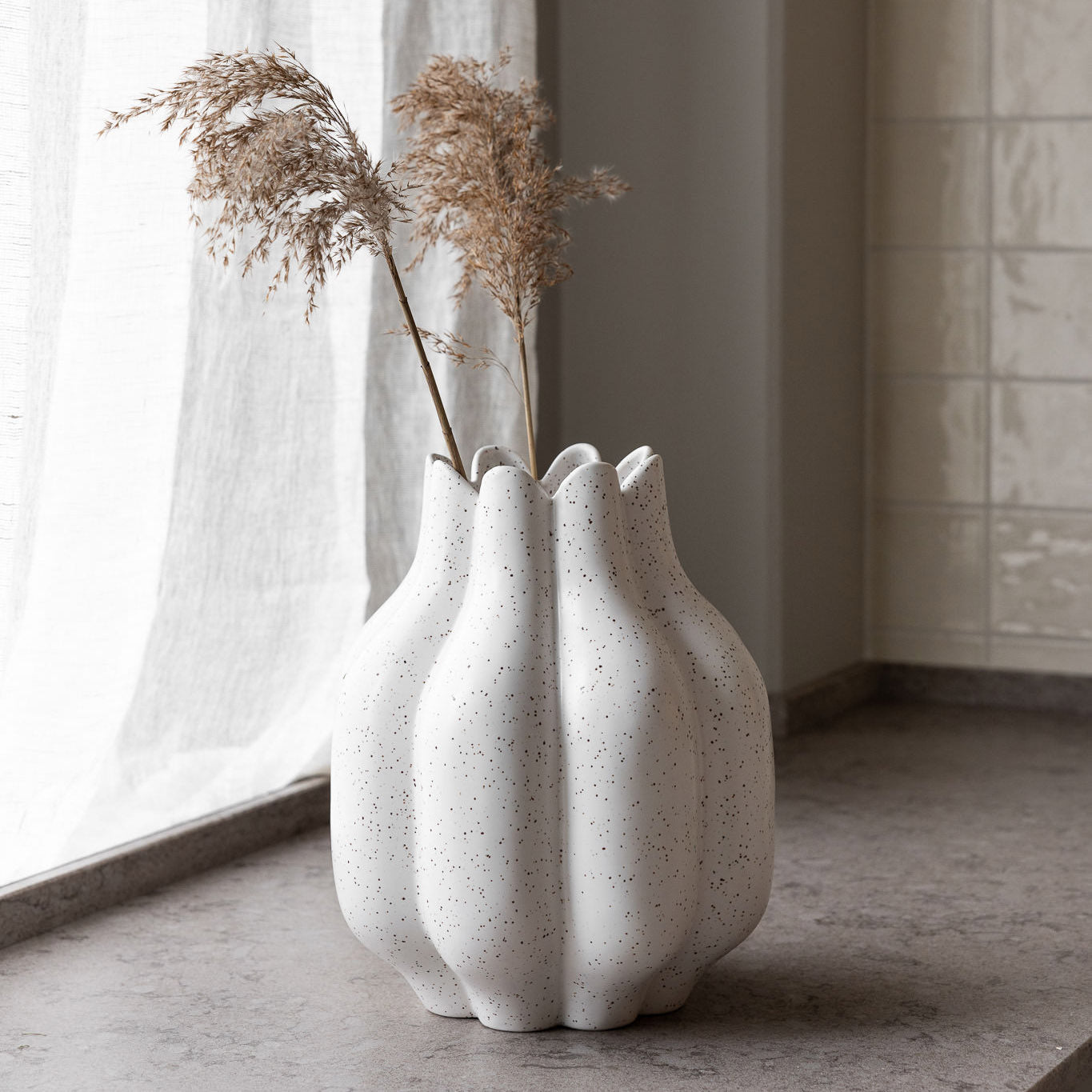 Vase Ekebo - vanilla