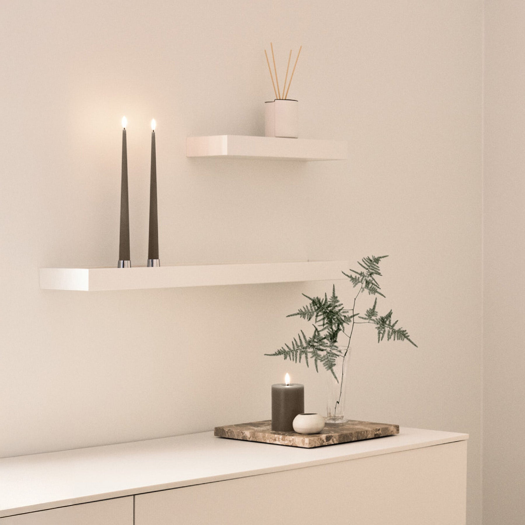Ester & Erik LED Stabkerzen 2er Set - 77 caviar