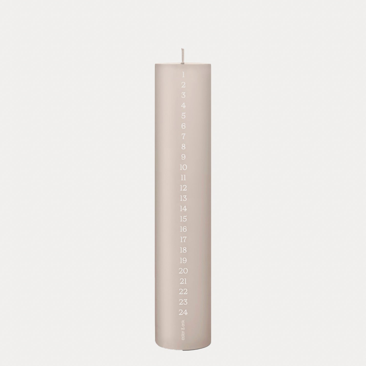 Ester & Erik Kalenderkerze silber - 22 linen grey