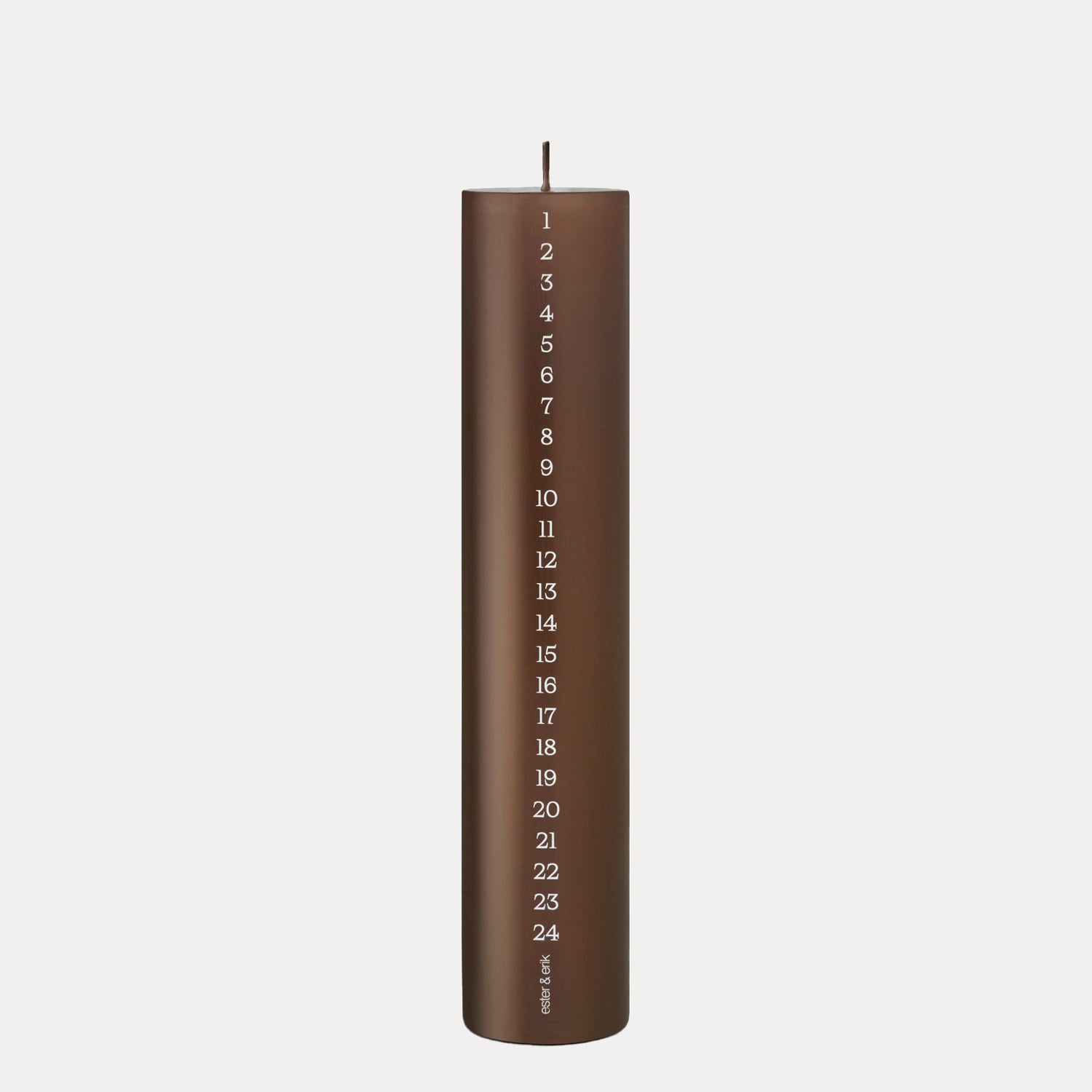 Ester & Erik Kalenderkerze silber - 25 hazelnut