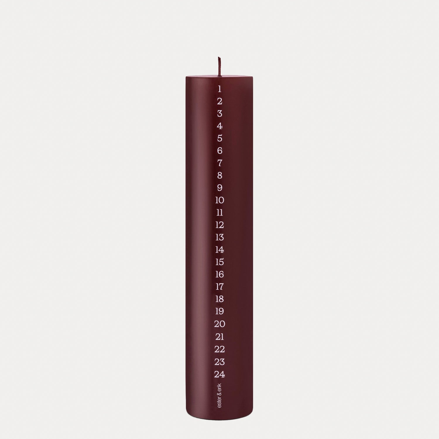 Ester & Erik Kalenderkerze silber - 44/2 dark wine