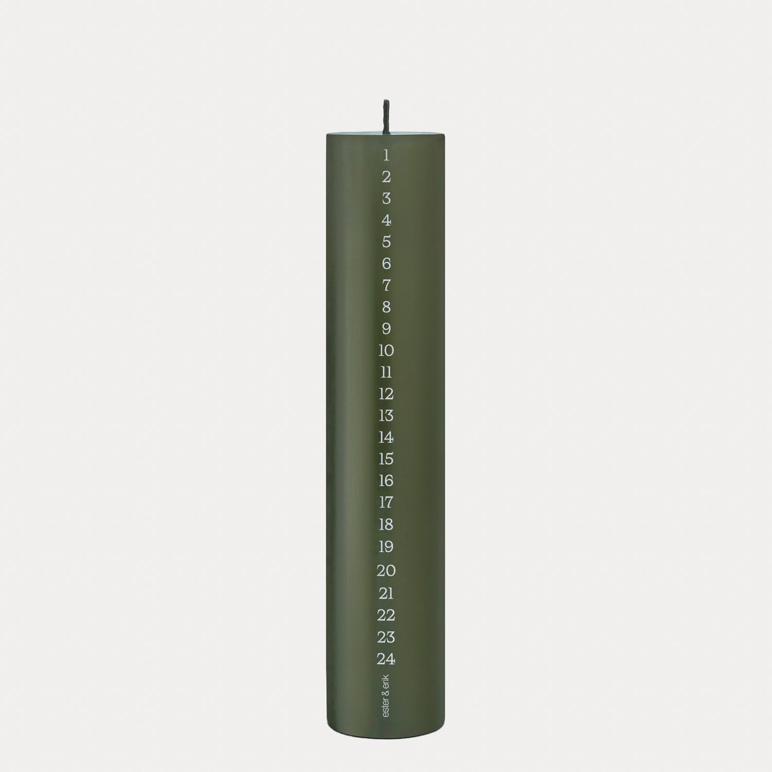 Ester & Erik Kalenderkerze silber - 70 green soil