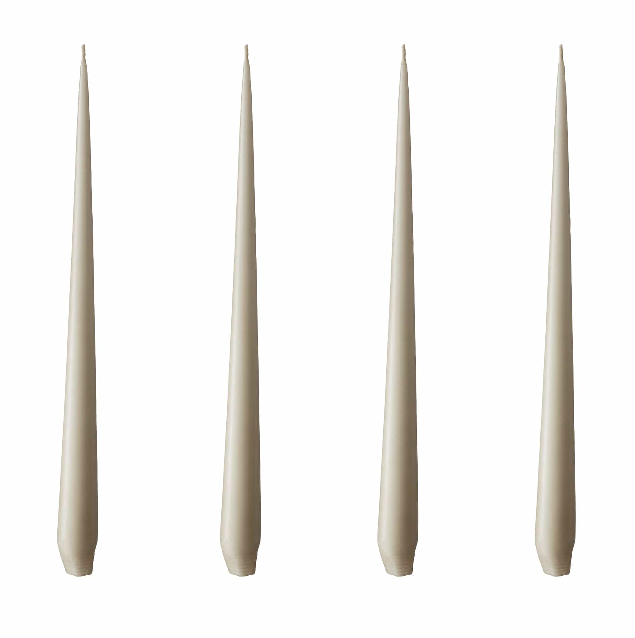 Ester & Erik Stabkerzen 32cm 4er Set - 22 linen grey
