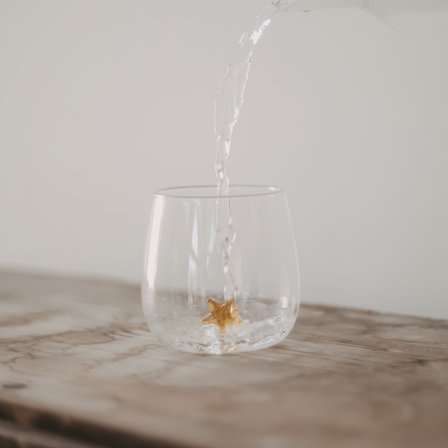 Trinkglas Sternfigur - gelb