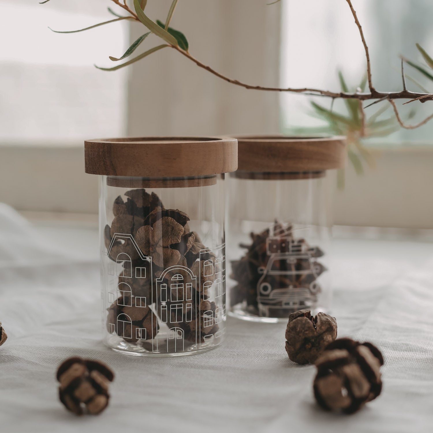 Mini Vorratsglas - Häuser