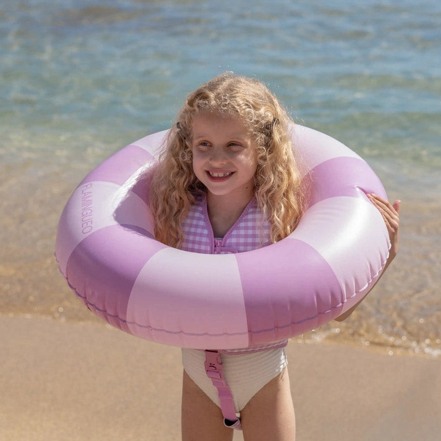 Kids Schwimmring Streifen - berry