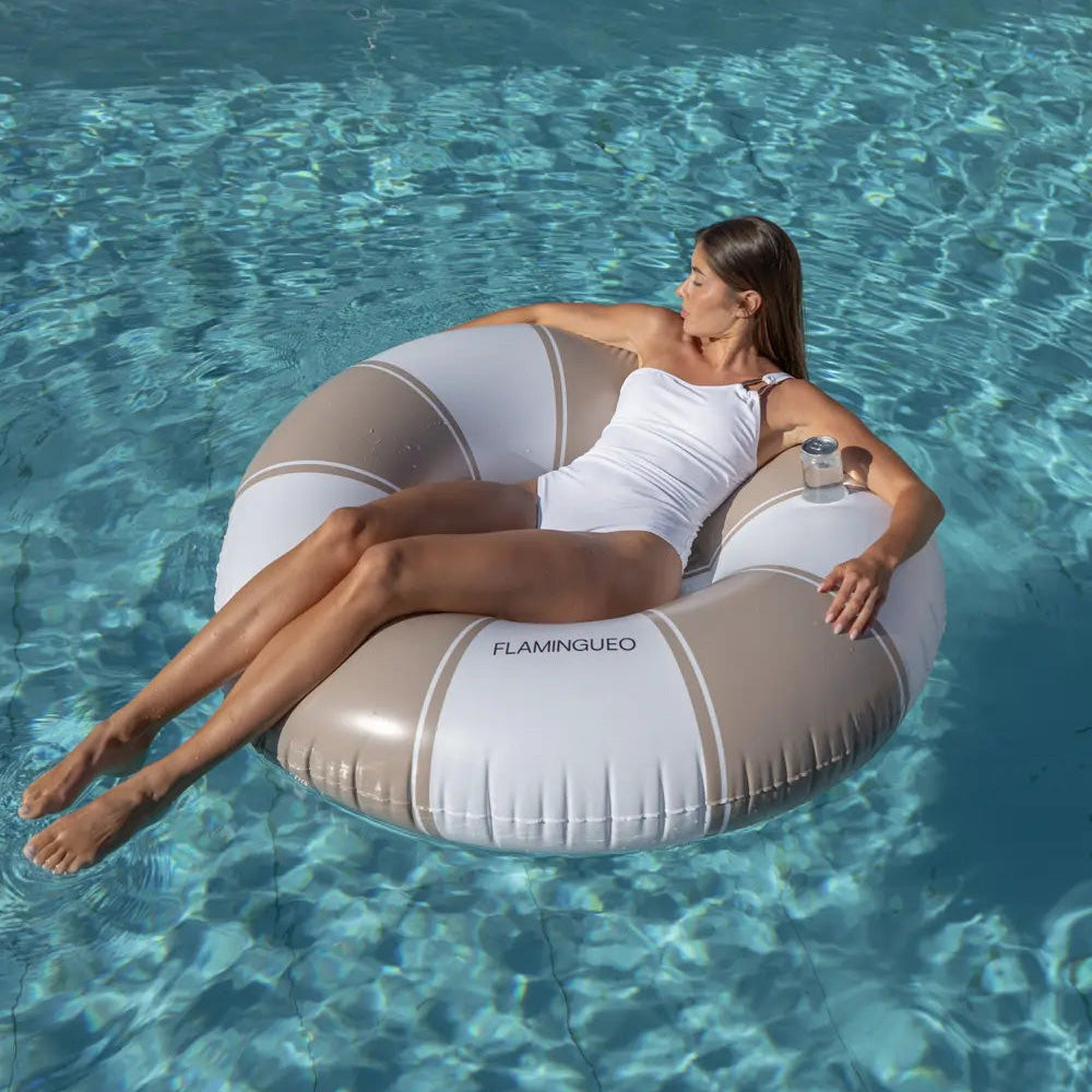 Schwimmring mit Netz XL - beige