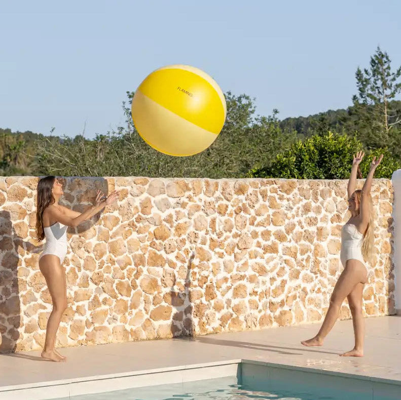Wasserball Streifen XL - gelb