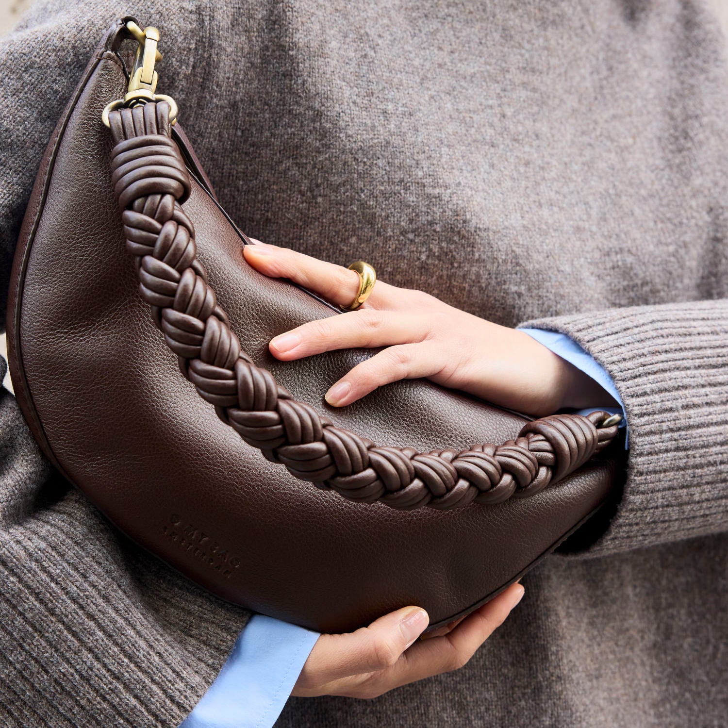 Leo Tasche - Leder Chocolate mit 2 Straps